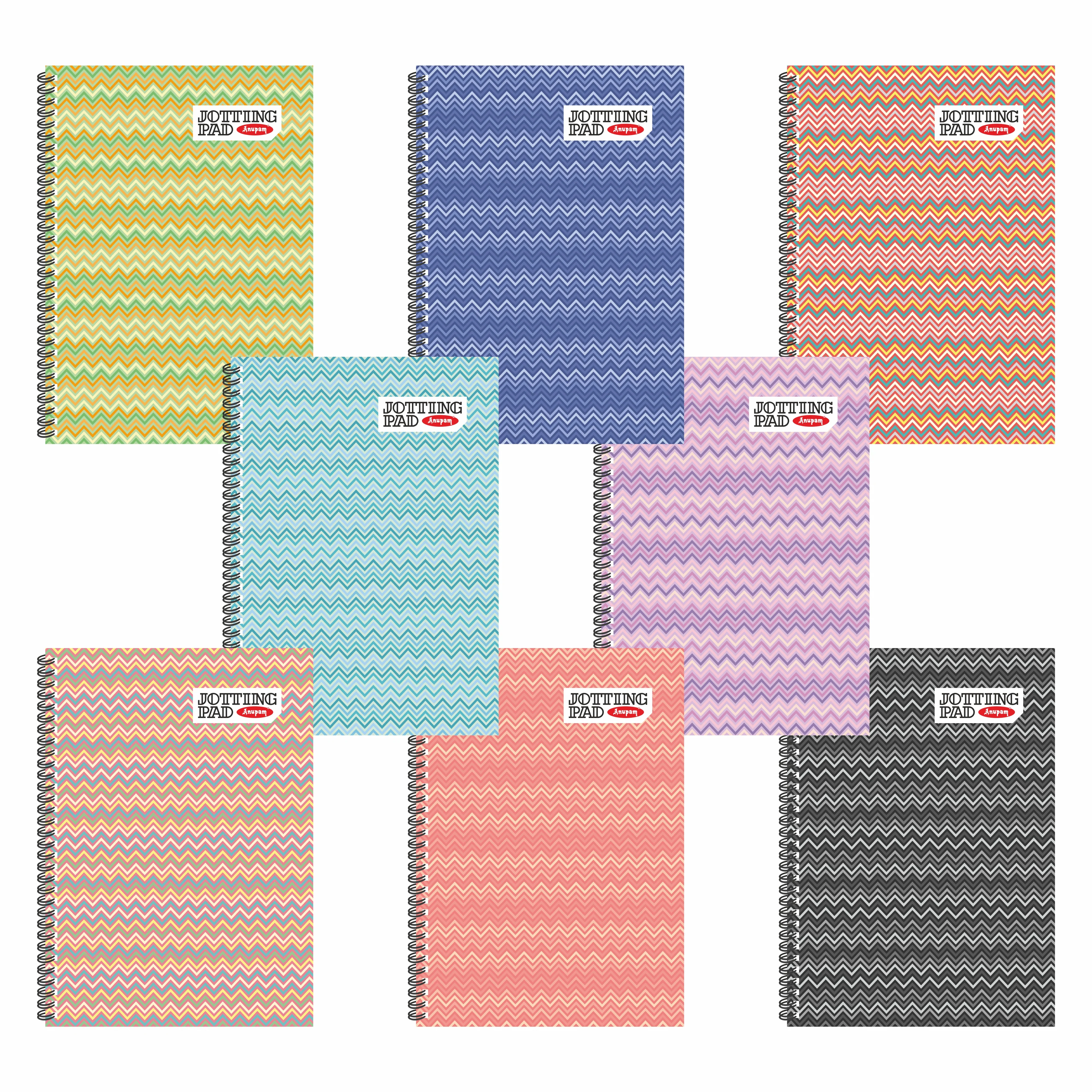 Anupam Spiral Jotting Pads-Lined College Ruled Paper Assorted Covers-Spiral Notebook-Memo Pads-100 pages  (Pack) - Image 31