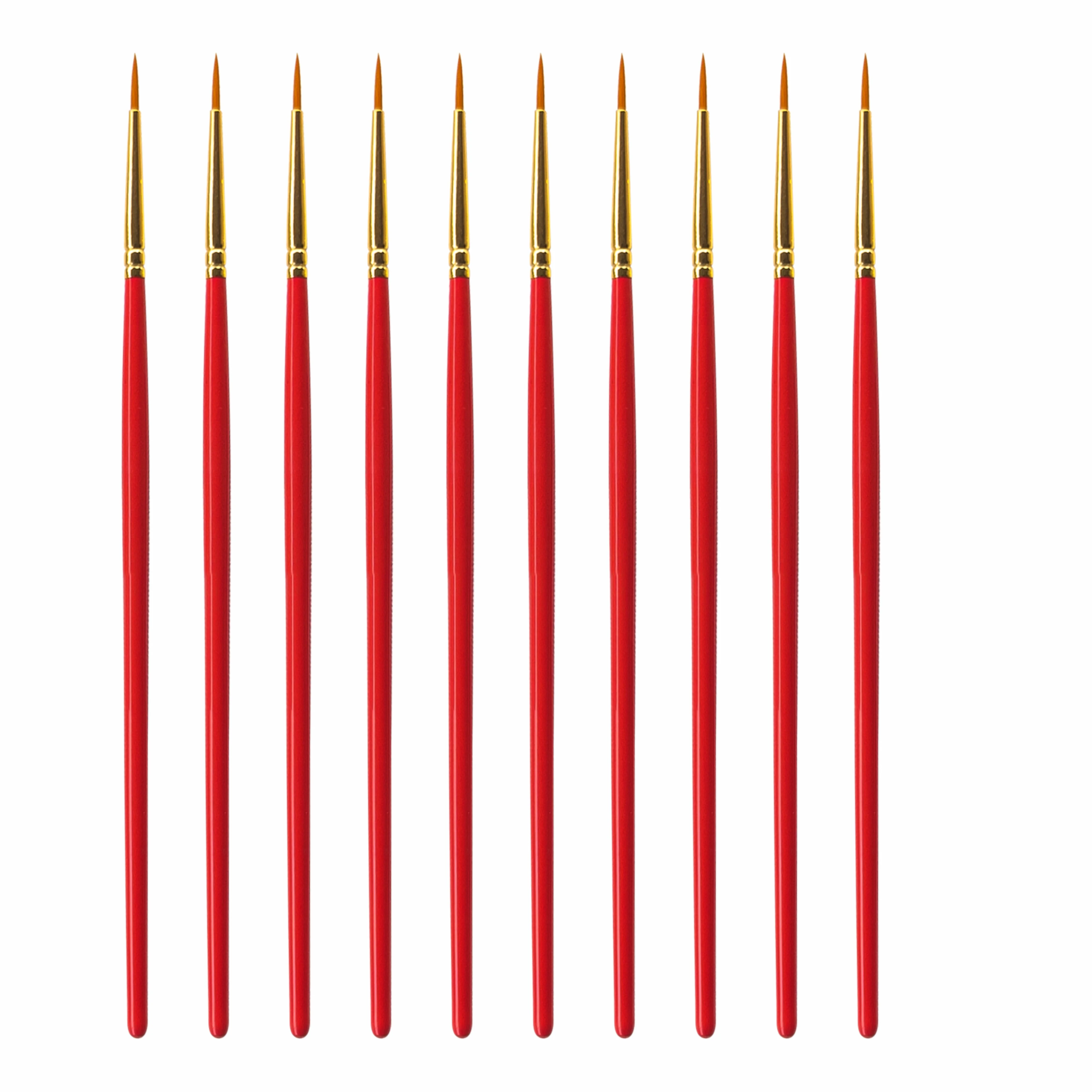 Anupam Synthetic Paint Brush Set of 10 | Round Brushes Size 2 – Durable, Precise, and Comfortable for Fine Detailing