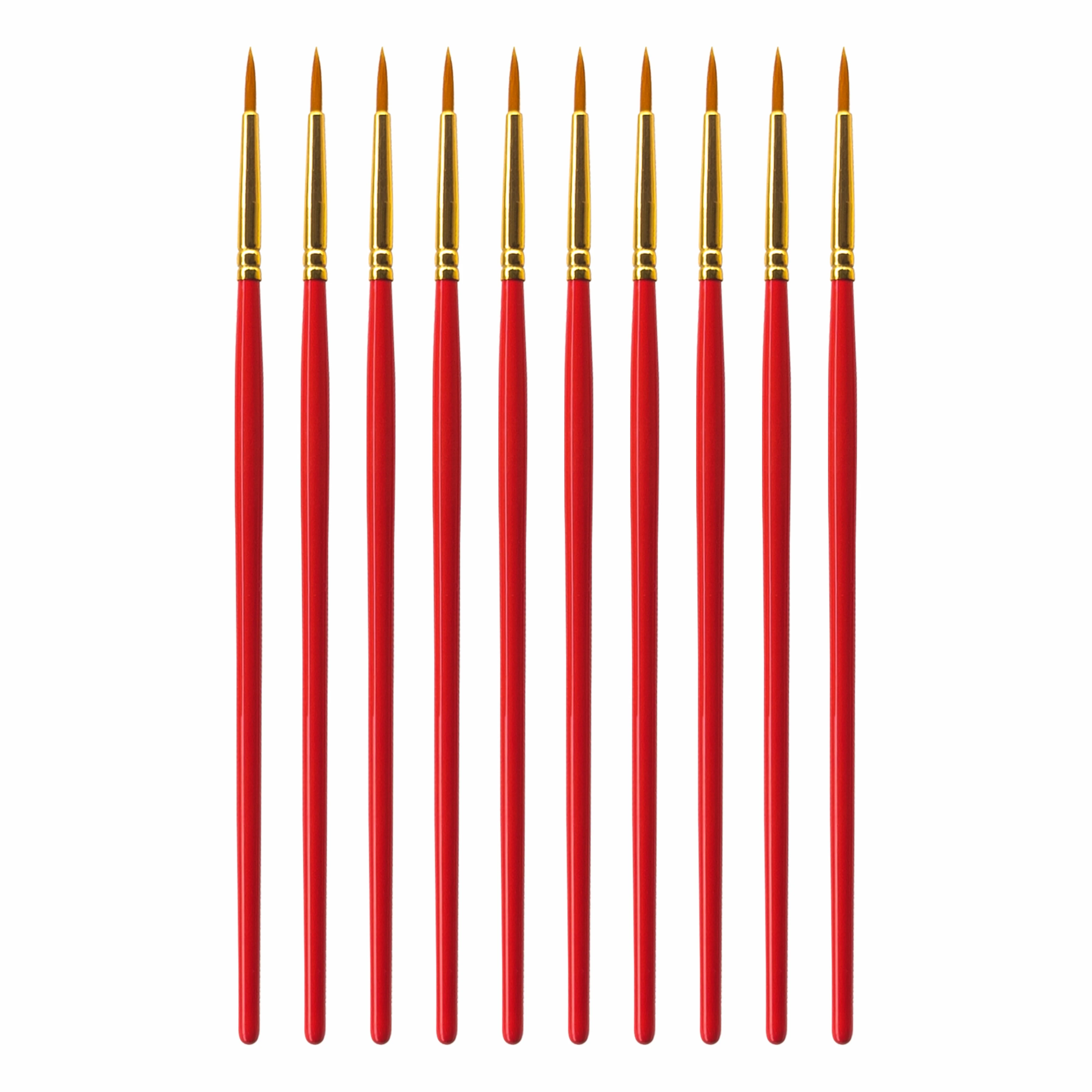 Anupam Synthetic Paint Brush Set of 10 | Round Brushes Size 4 – Durable, Precise, and Comfortable for Fine Detailing