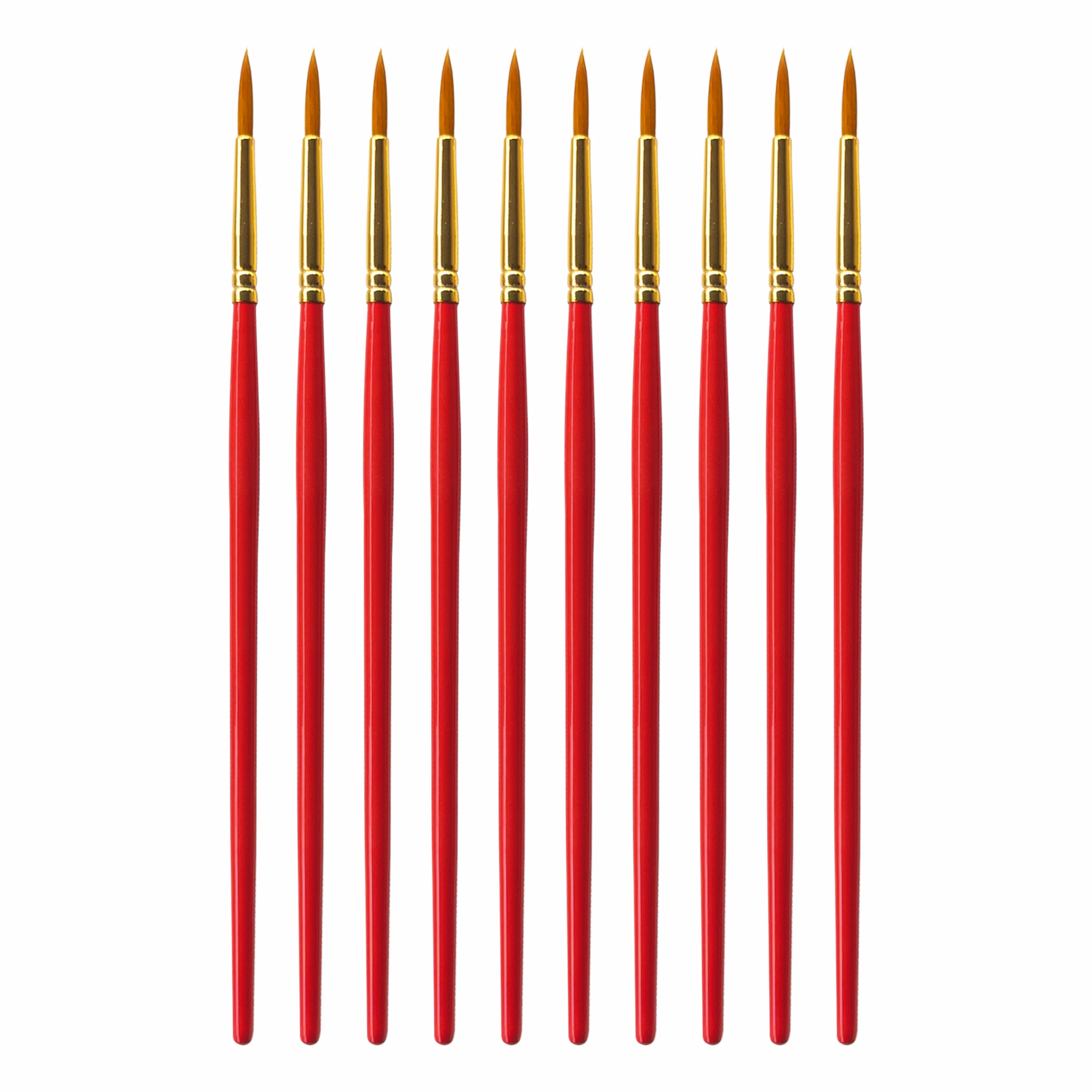 Anupam Synthetic Paint Brush Set of 10 | Round Brushes Size 5 – Durable, Precise, and Comfortable for Fine Detailing