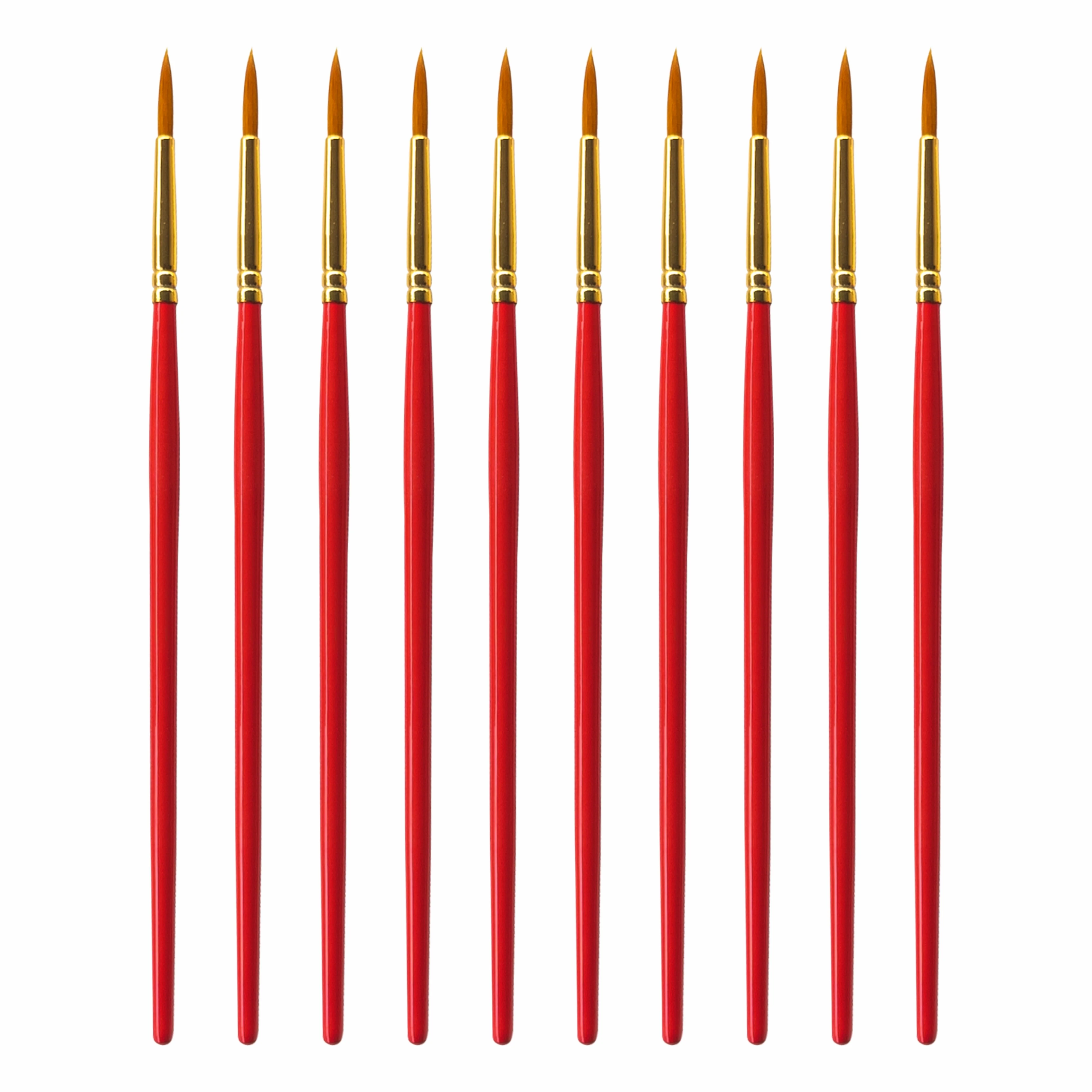 Anupam Synthetic Paint Brush Set of 10 | Round Brushes Size 6 – Durable, Precise, and Comfortable for Fine Detailing
