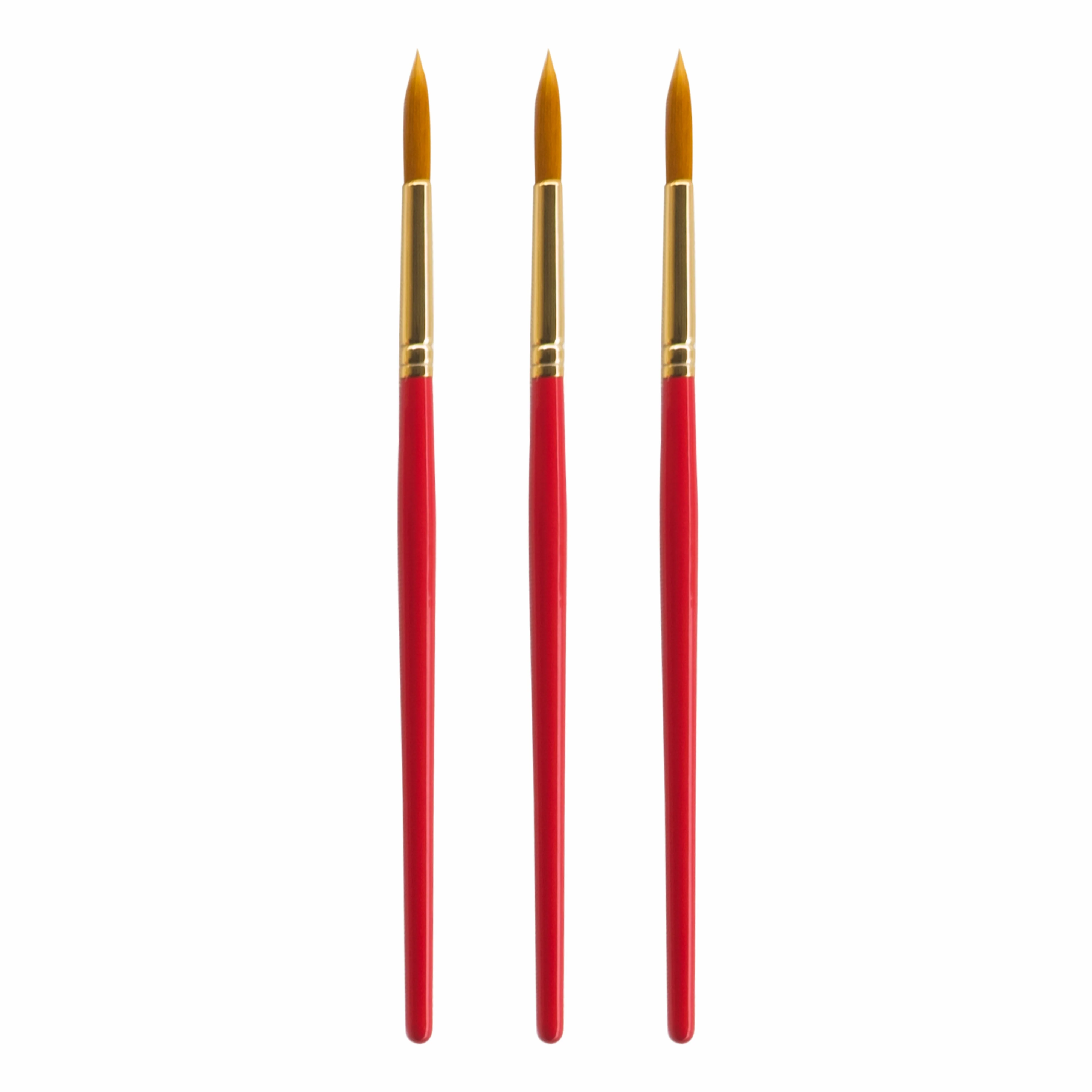 Anupam Synthetic Paint Brush Set of 3| Round Brushes Size 11 – Durable, Precise, and Comfortable for Fine Detailing