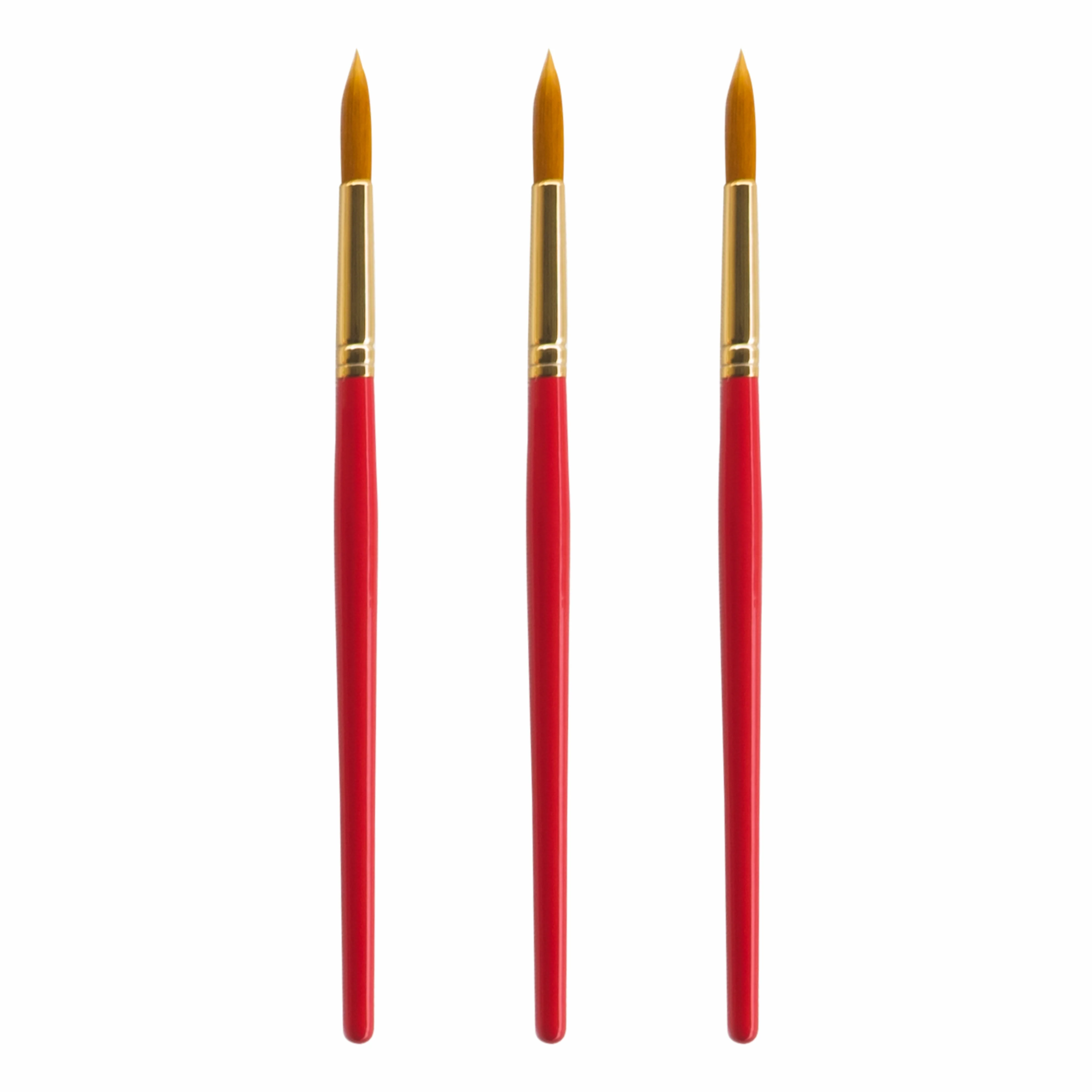 Anupam Synthetic Paint Brush Set of 3| Round Brushes Size 12 – Durable, Precise, and Comfortable for Fine Detailing