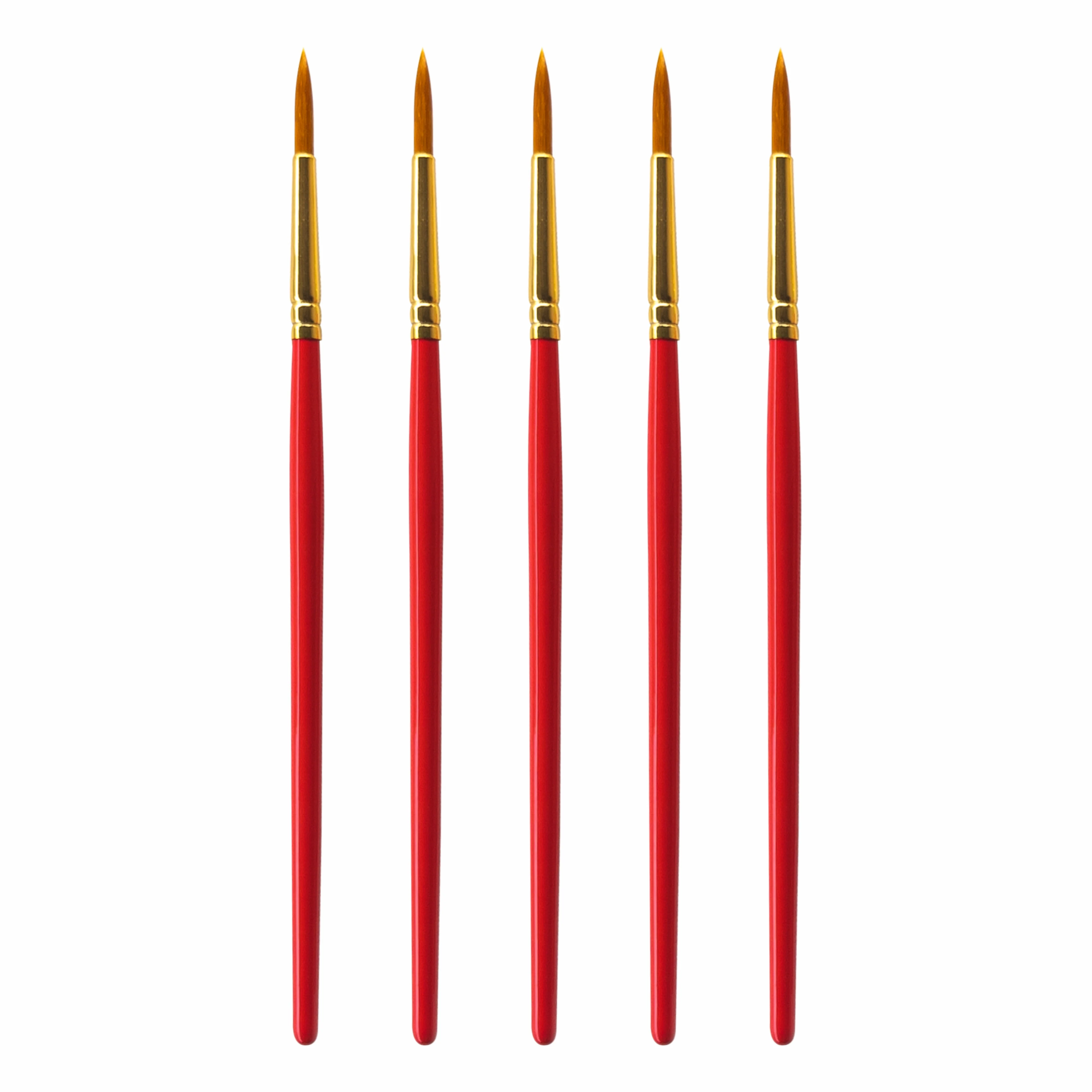 Anupam Synthetic Paint Brush Set of 5 | Round Brushes Size 7 – Durable, Precise, and Comfortable for Fine Detailing