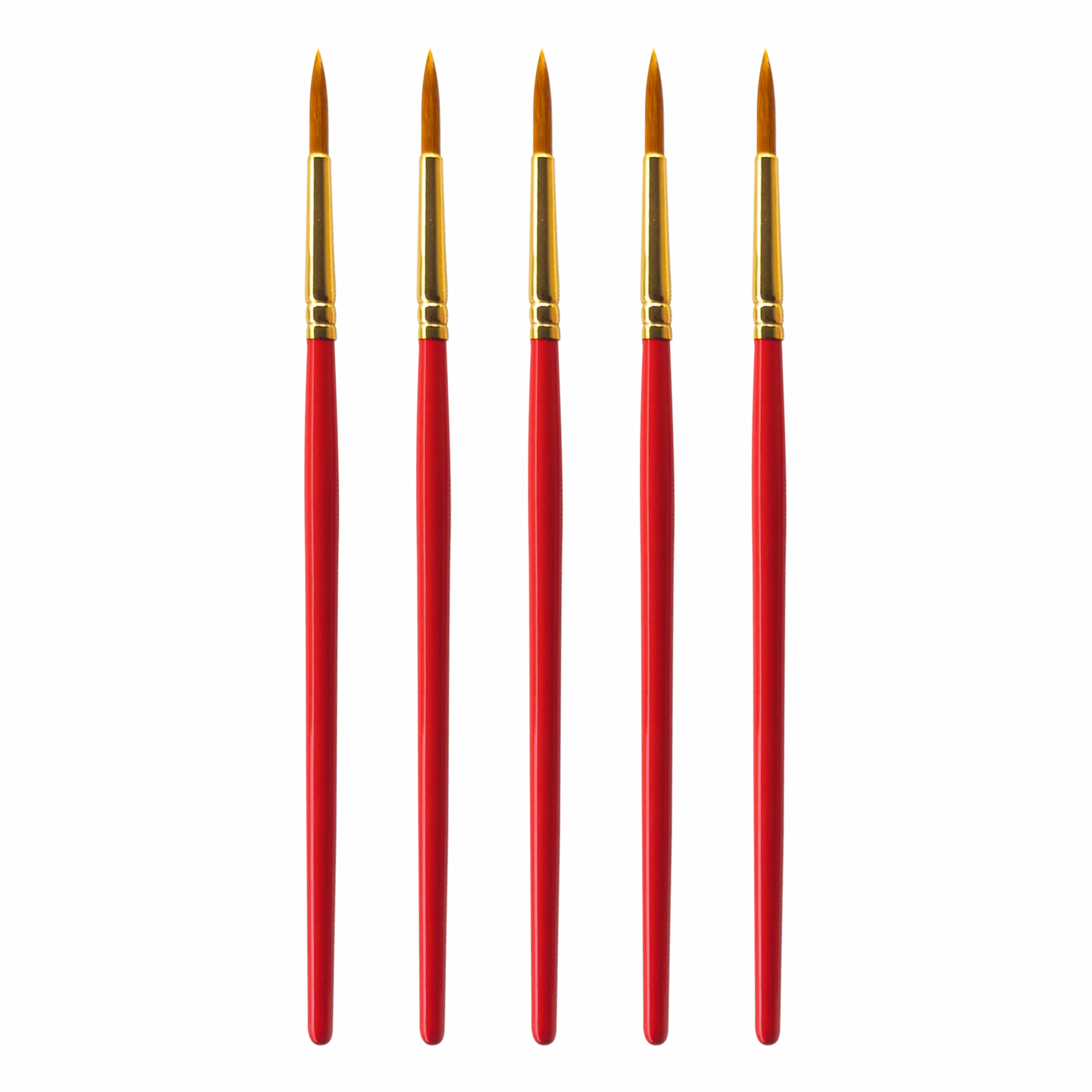 Anupam Synthetic Paint Brush Set of 5 | Round Brushes Size 8 – Durable, Precise, and Comfortable for Fine Detailing
