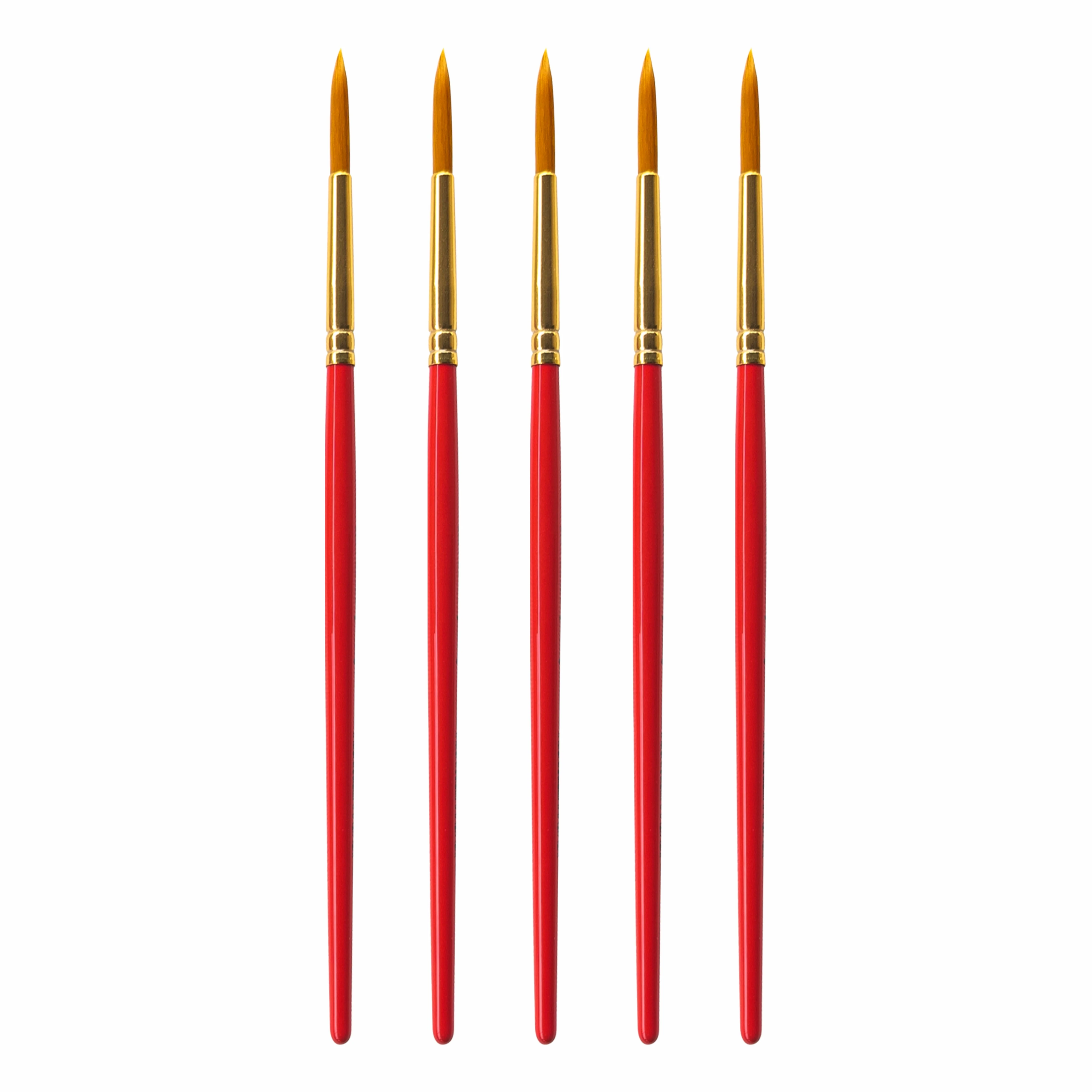 Anupam Synthetic Paint Brush Set of 5 | Round Brushes Size 9 – Durable, Precise, and Comfortable for Fine Detailing