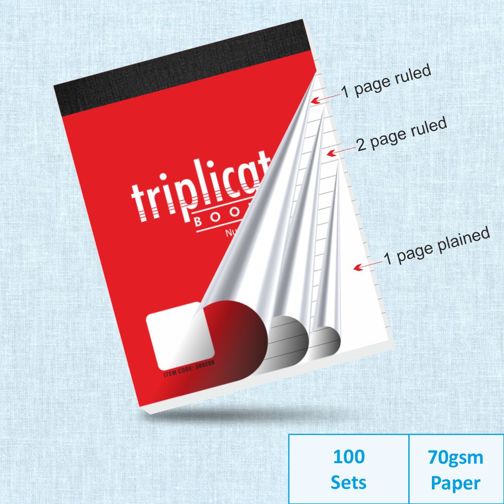 Anupam Triplicate Book with Carbon & Index Ruled Sheets Pad for Replicate-Record-Organize and Work Order Receipt Book - Image 8