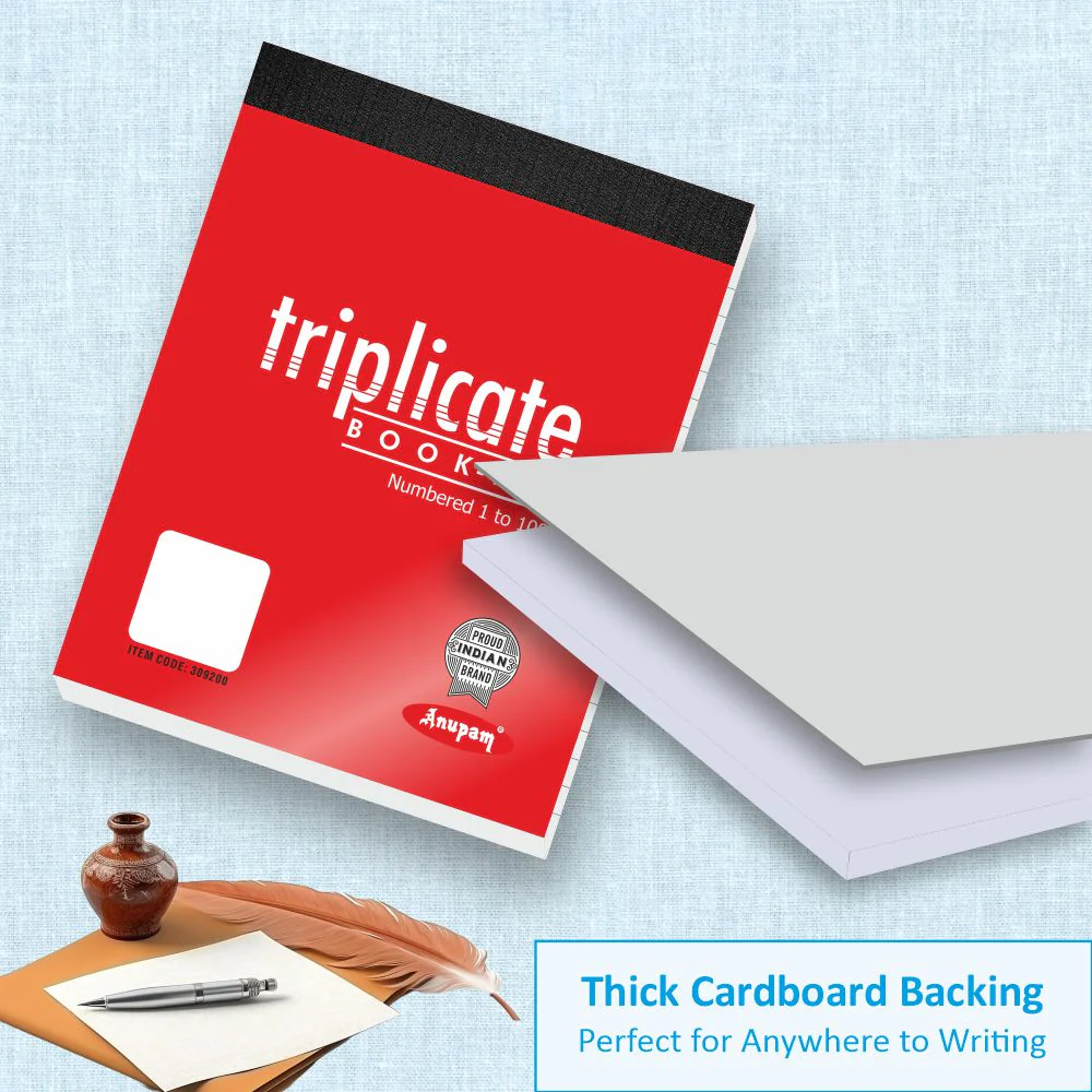 Anupam Triplicate Book with Carbon & Index Ruled Sheets Pad for Replicate-Record-Organize and Work Order Receipt Book - Image 9