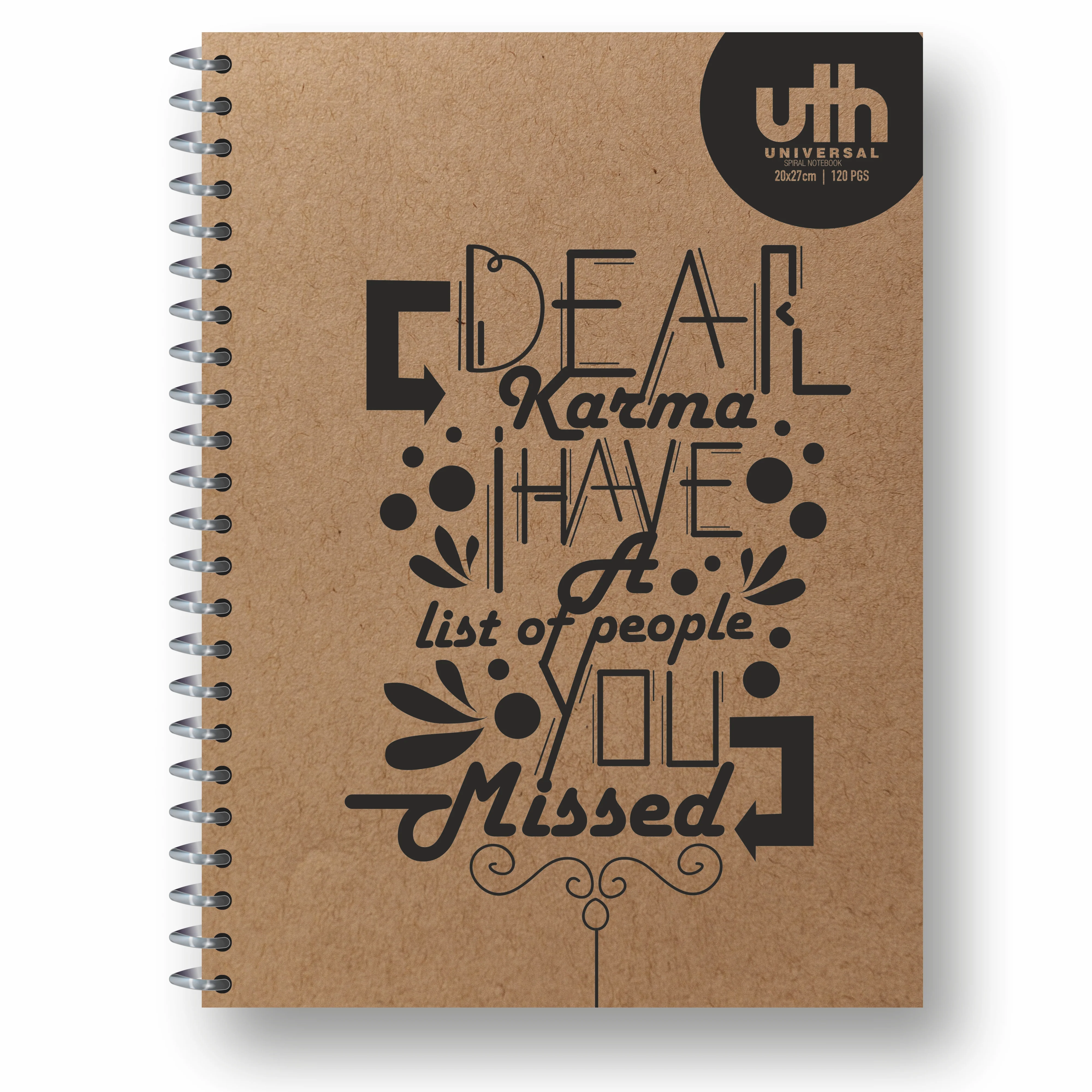 Anupam UTH Kraft Notebook-College Ruled/Plain Spiral Subject Notebook for School-Office, Writing Journal 22x27cm - 120 Pages - 70 GSM (Pack of 2) - Image 6