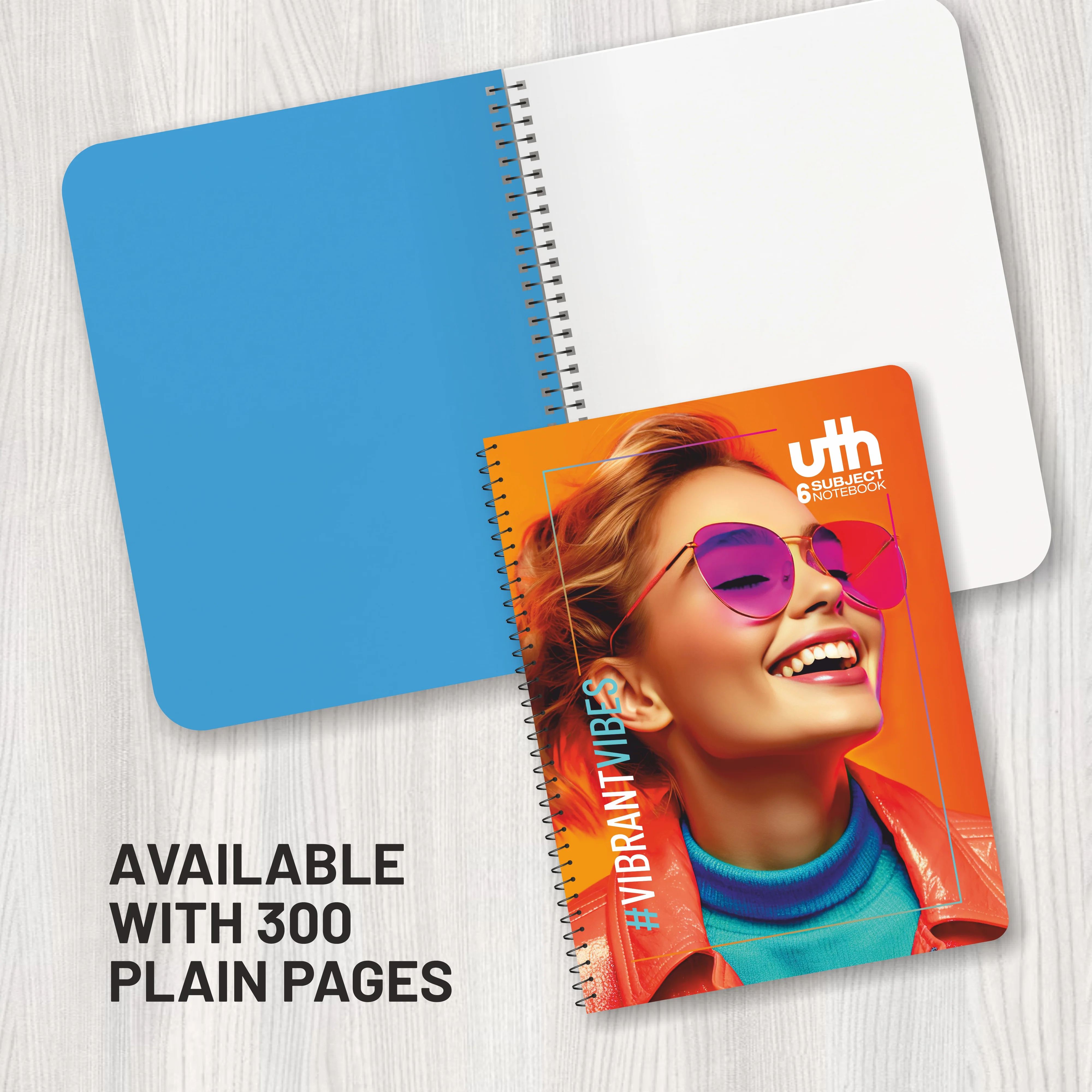 Anupam UTH Notebook – 300 Pages College Ruled/Plain Spiral 6 subject Notebook 70 GSM for Work-School Supplies-Office and Writing Journal – 22x27 cm - Image 10