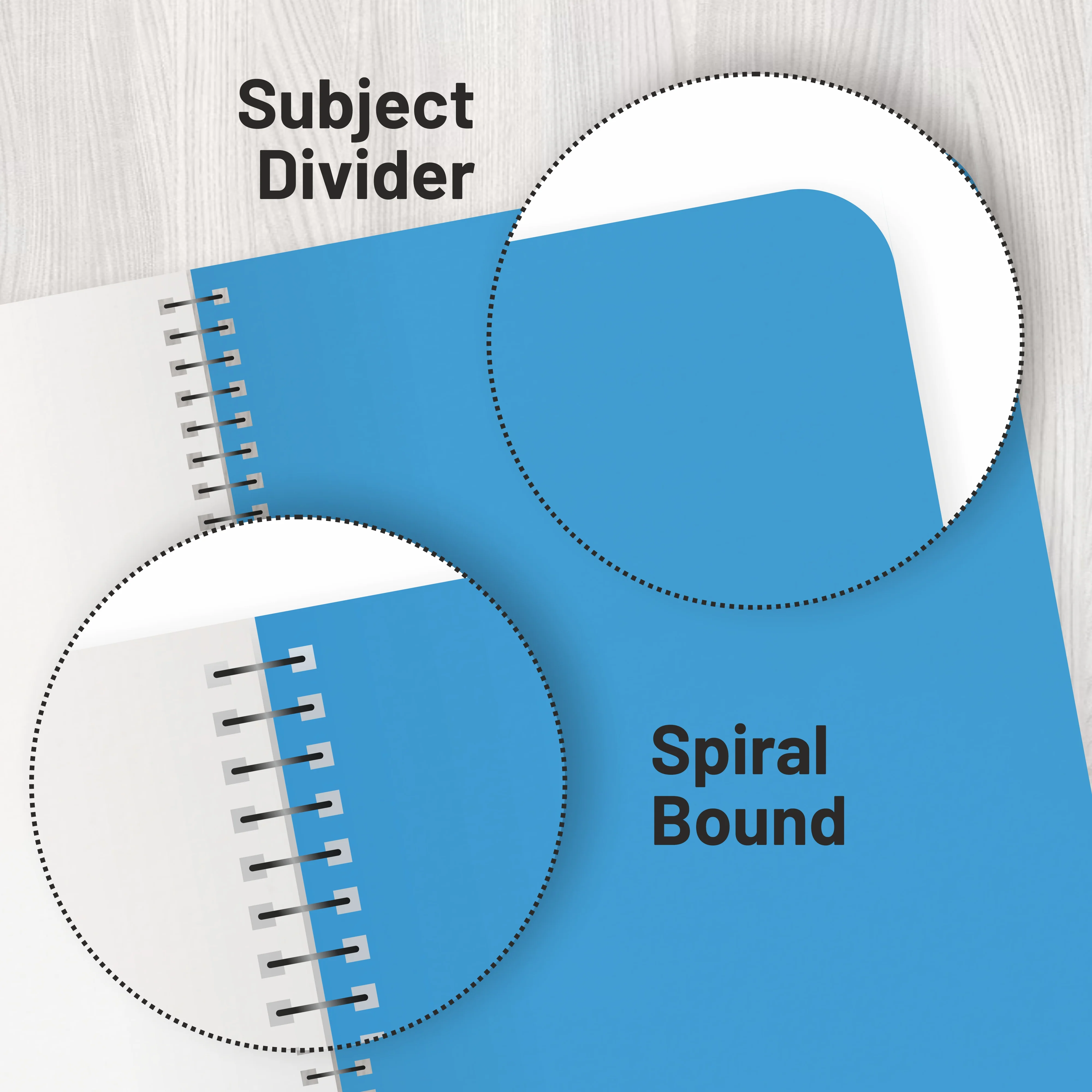 Anupam UTH Notebook – 300 Pages College Ruled/Plain Spiral 6 subject Notebook 70 GSM for Work-School Supplies-Office and Writing Journal – 22x27 cm - Image 12