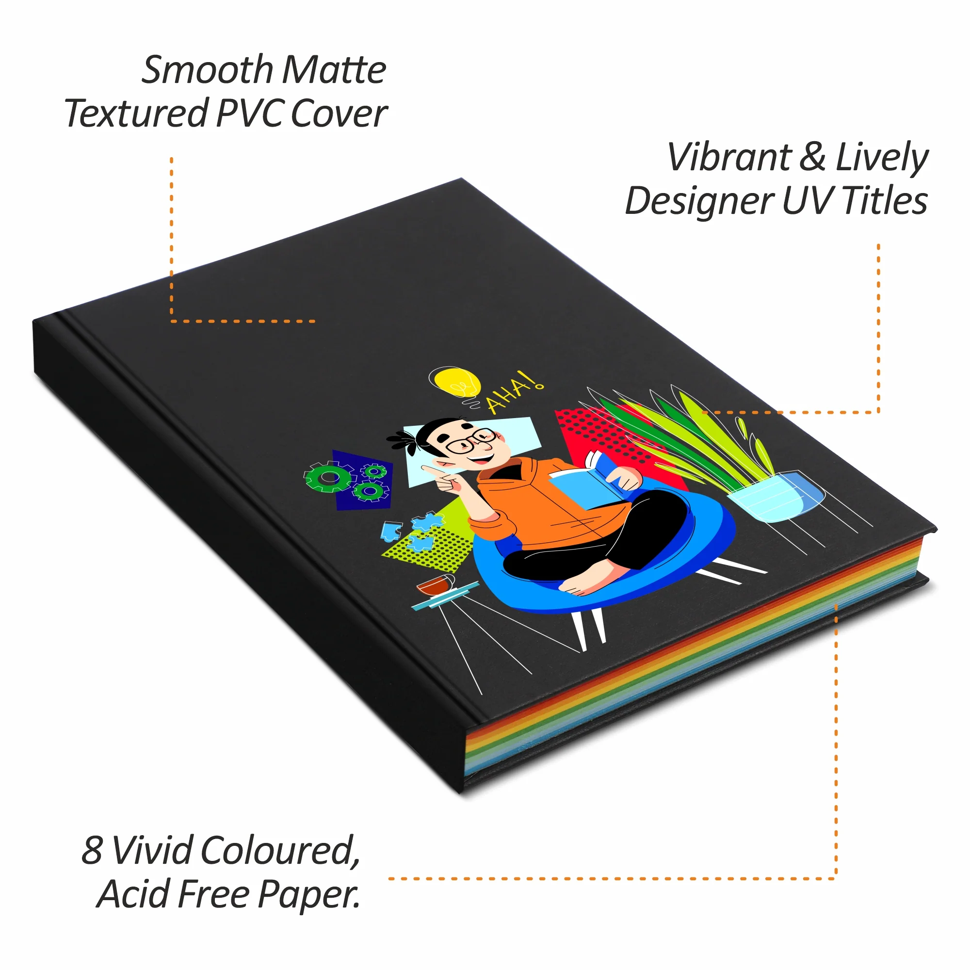 Anupam Vivid Multi Colour Paper-Writing Journal -A5-70 GSM-(256 pages) - Image 12