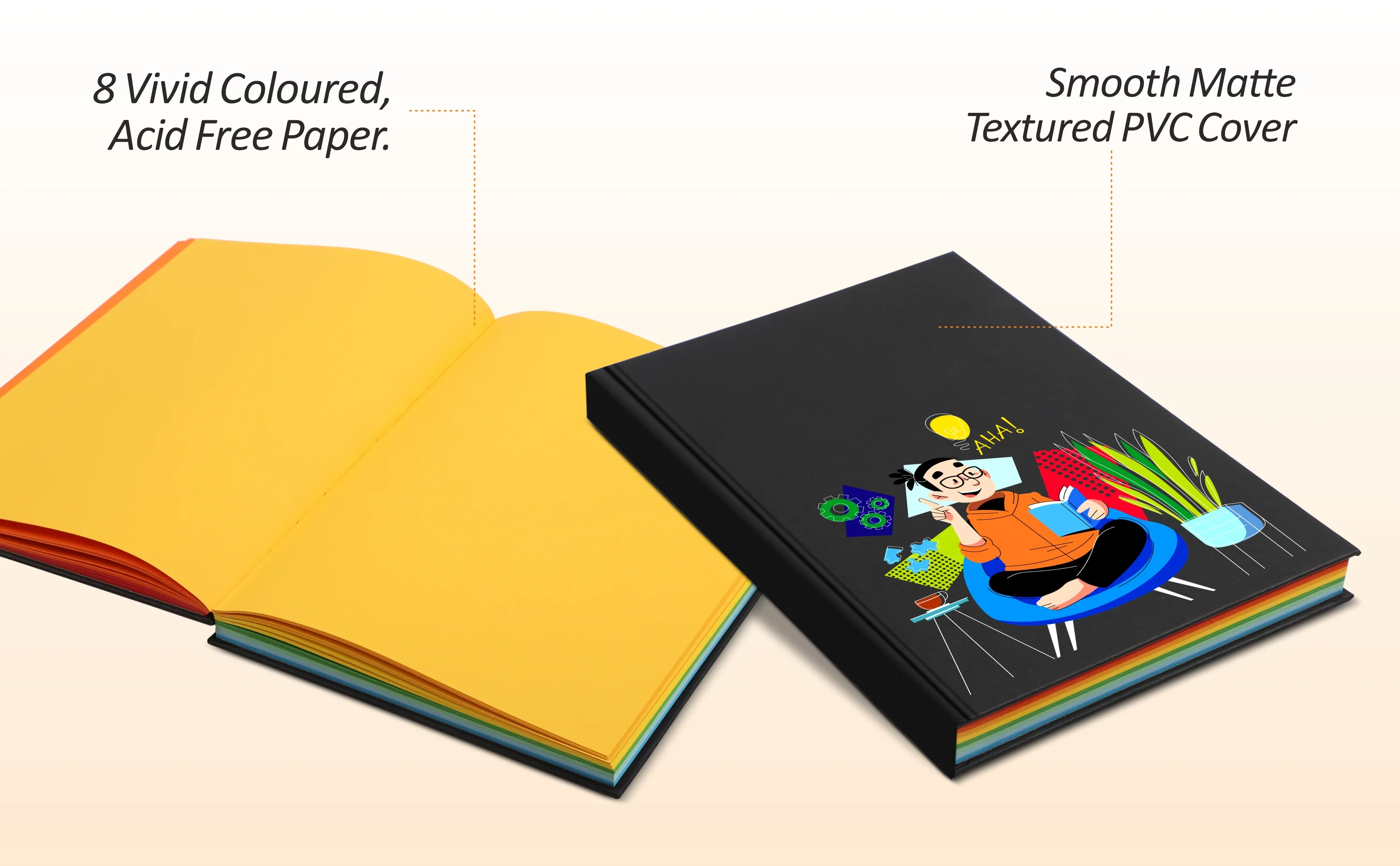 Anupam Vivid Multi Colour Paper-Writing Journal -A5-70 GSM-(256 pages) - Image 14