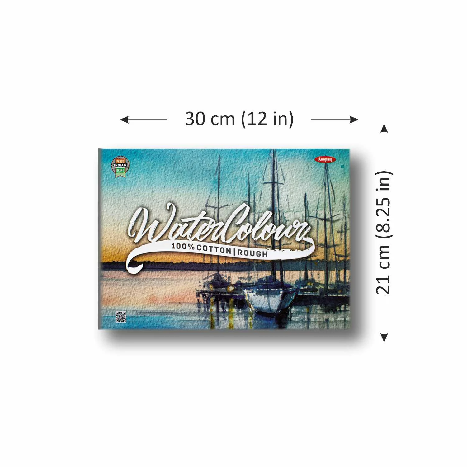 Anupam 100% Cotton Water Colour Paper Pad-Acid Free-Rough Pressed - 250 GSM - 15 Sheets - Image 3