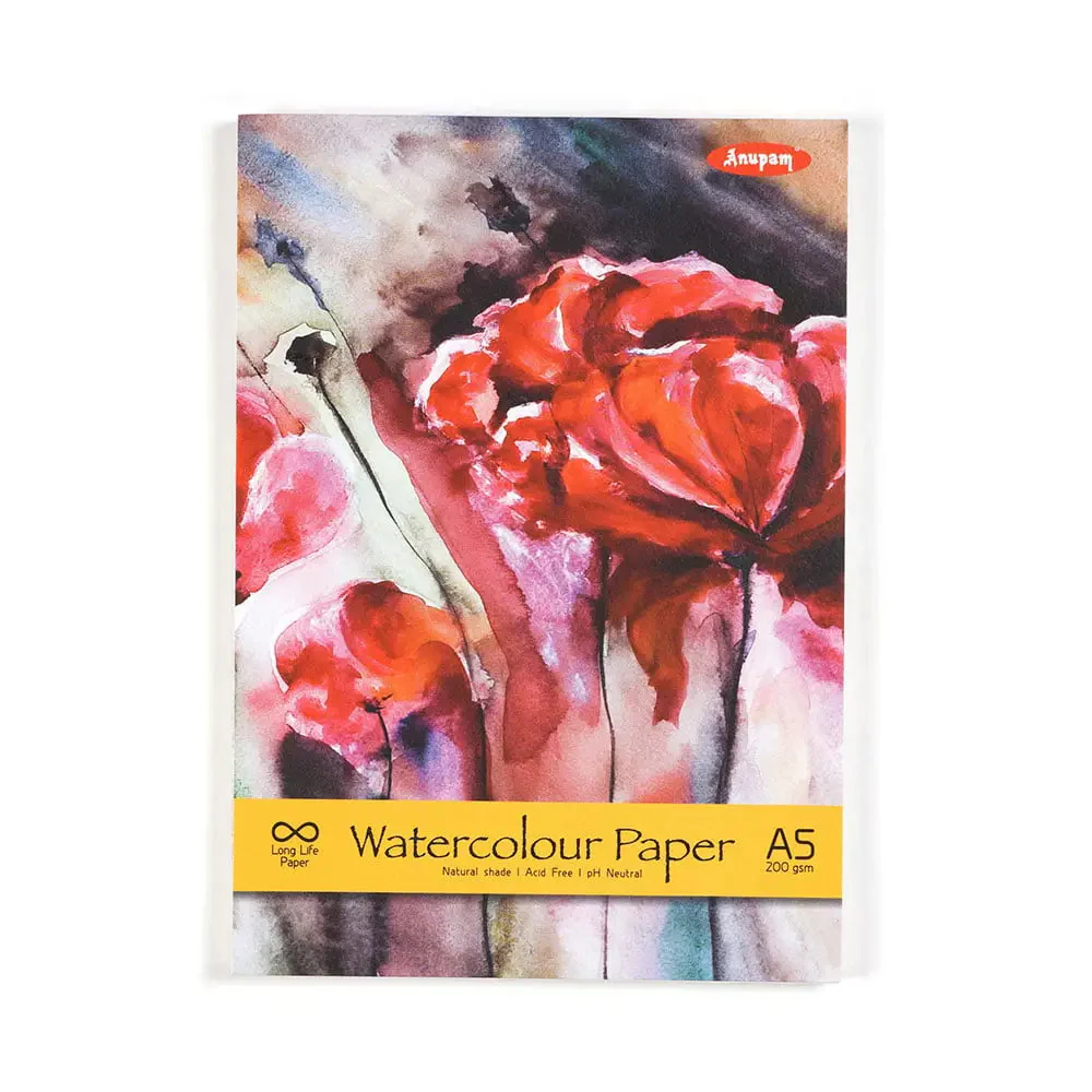Anupam Watercolour Paper Pad / Book-Cold Pressed-Natural White(200 GSM & 300 GSM) - Image 5
