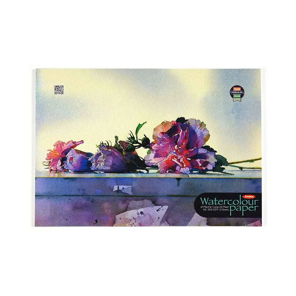 Anupam Watercolour Paper Pad / Book-Cold Pressed-Natural White(200 GSM & 300 GSM) - Image 6