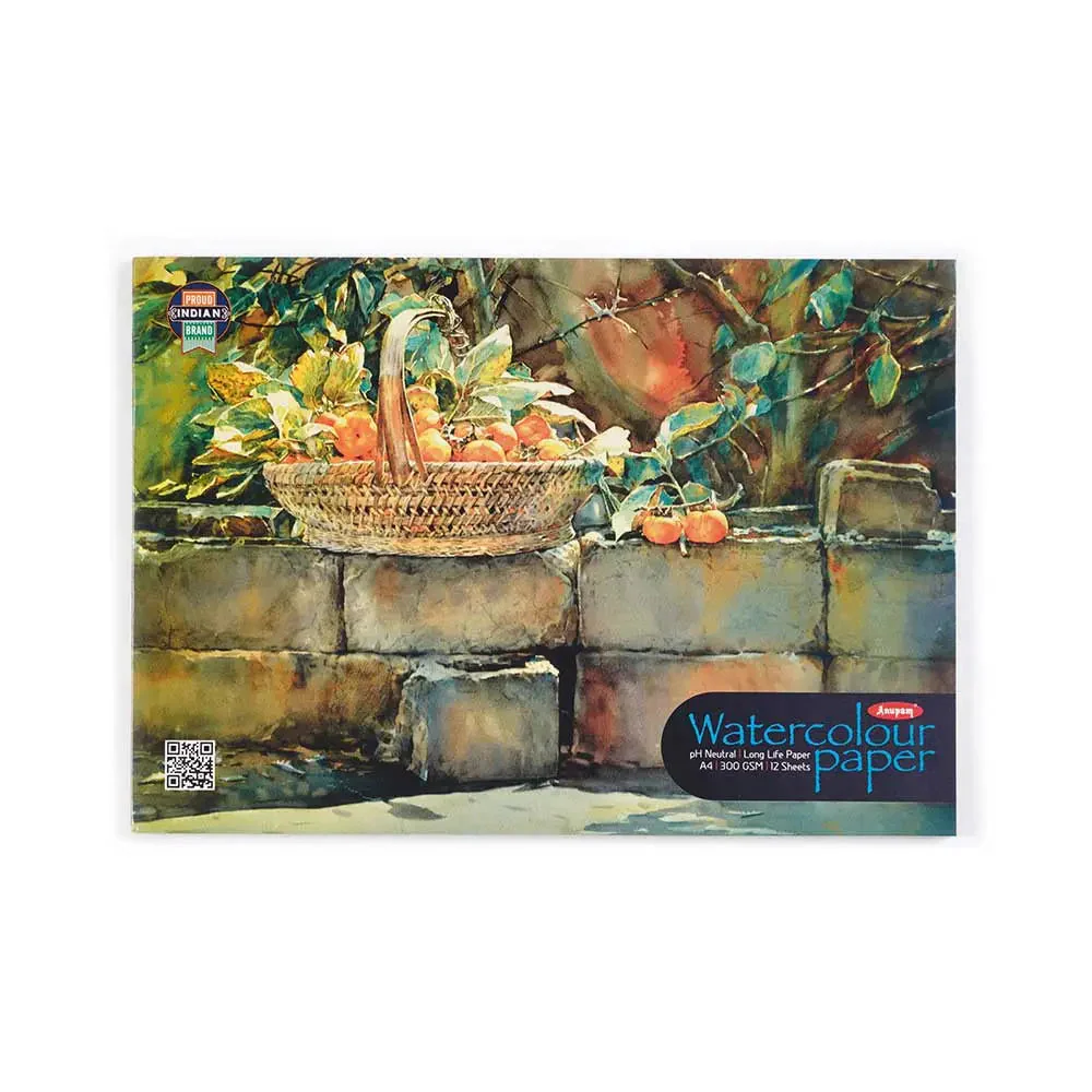 Anupam Watercolour Paper Pad / Book-Cold Pressed-Natural White(200 GSM & 300 GSM) - Image 7