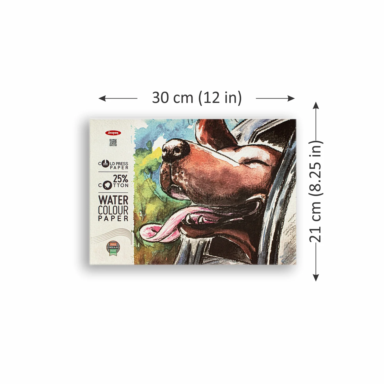 Anupam 25% Cotton Watercolour Paper Pad - Cold Pressed - 250 GSM - 15 Sheets - Image 3