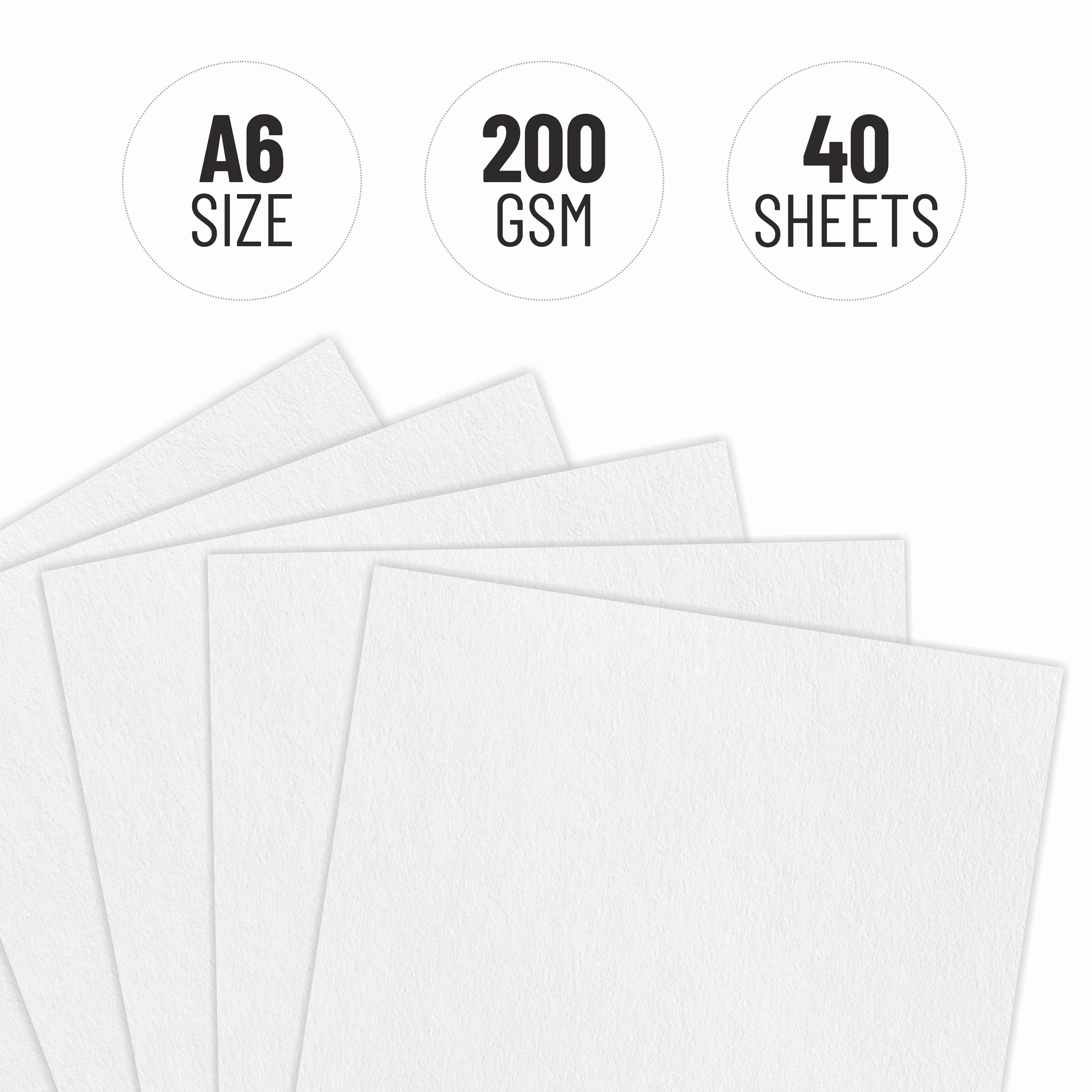 Anupam Watercolour Paper Loose Sheets-Natural white-Grained Surface-Cold Pressed-(200 and 300 GSM) - Image 16
