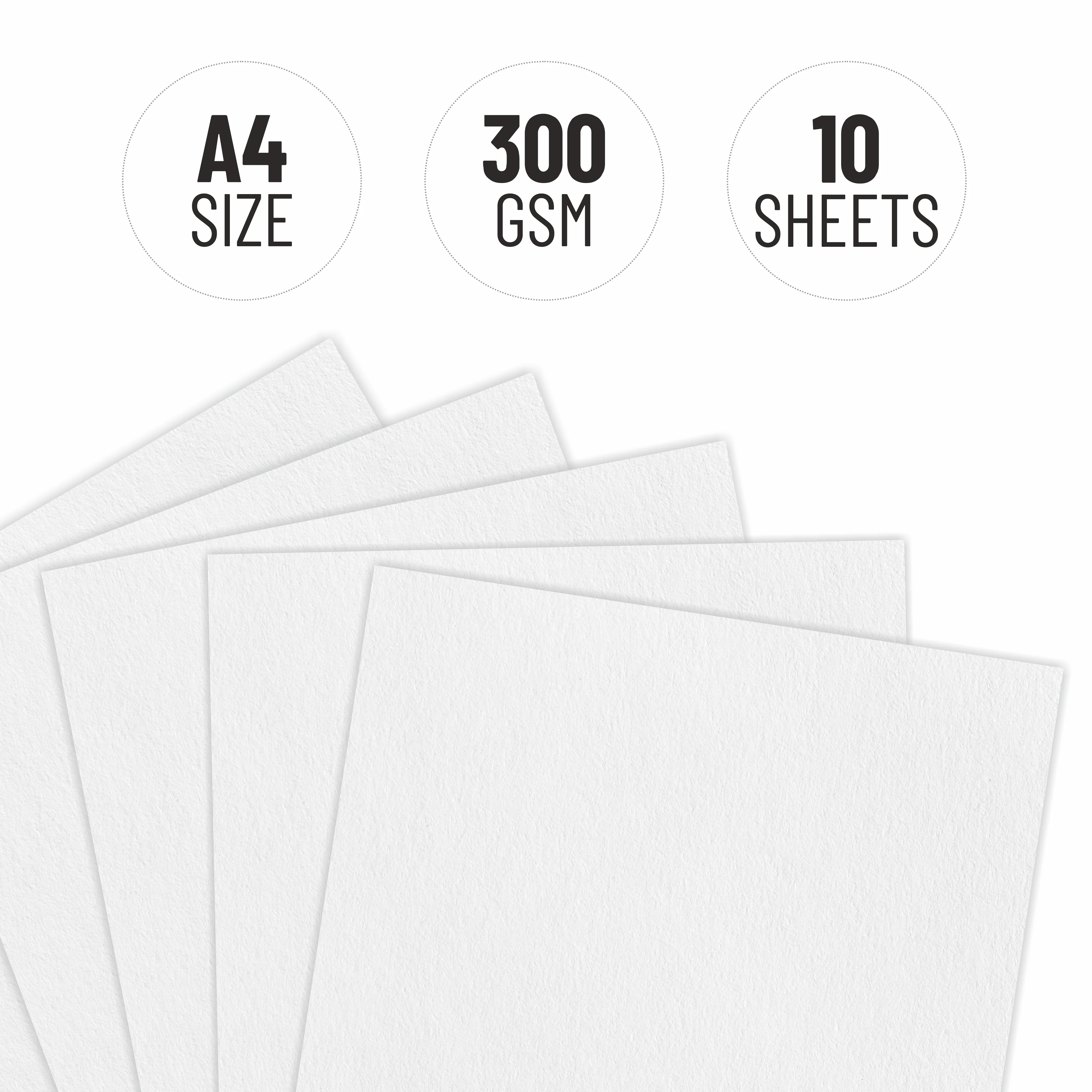Anupam Watercolour Paper Loose Sheets-Natural white-Grained Surface-Cold Pressed-(200 and 300 GSM) - Image 28