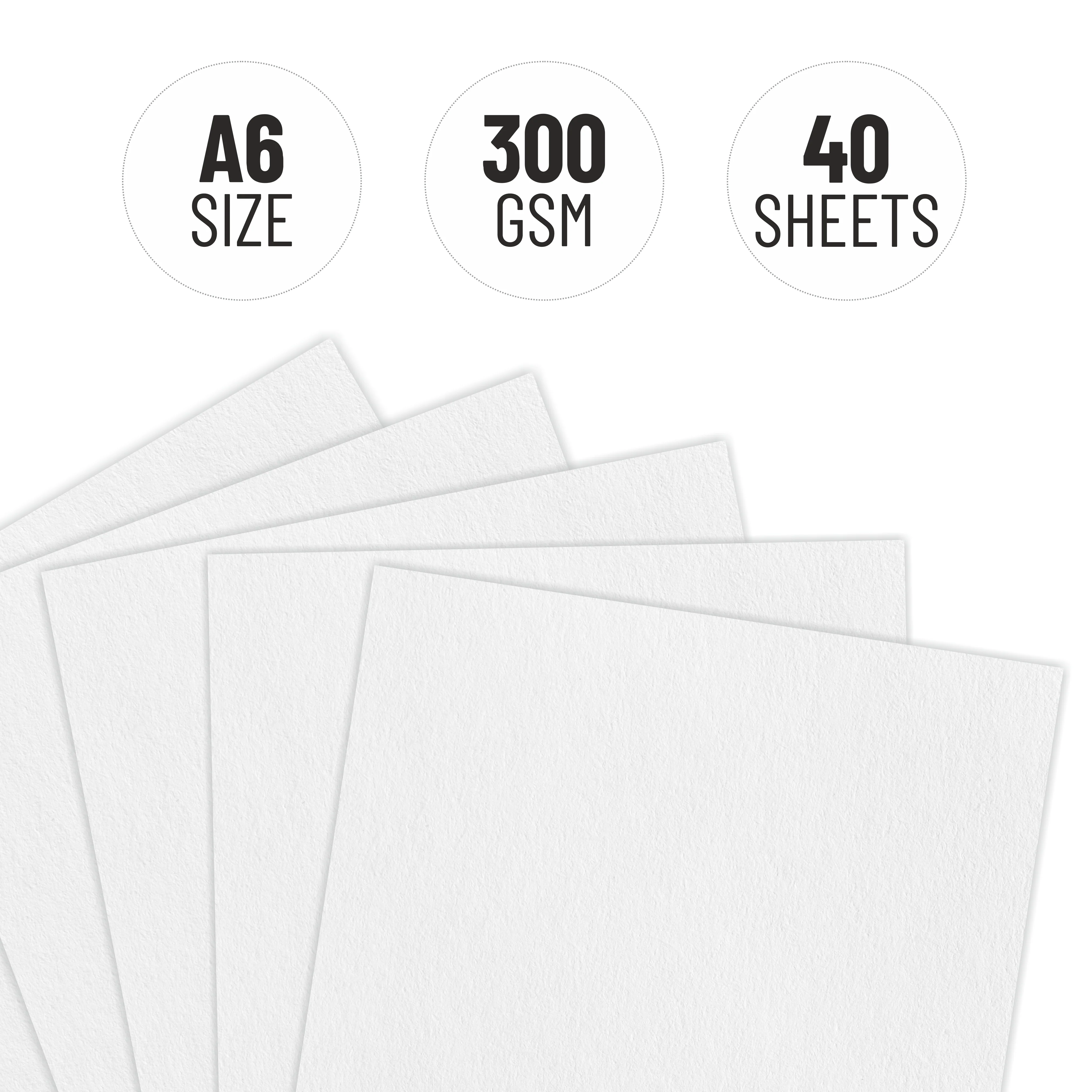 Anupam Watercolour Paper Loose Sheets-Natural white-Grained Surface-Cold Pressed-(200 and 300 GSM) - Image 44
