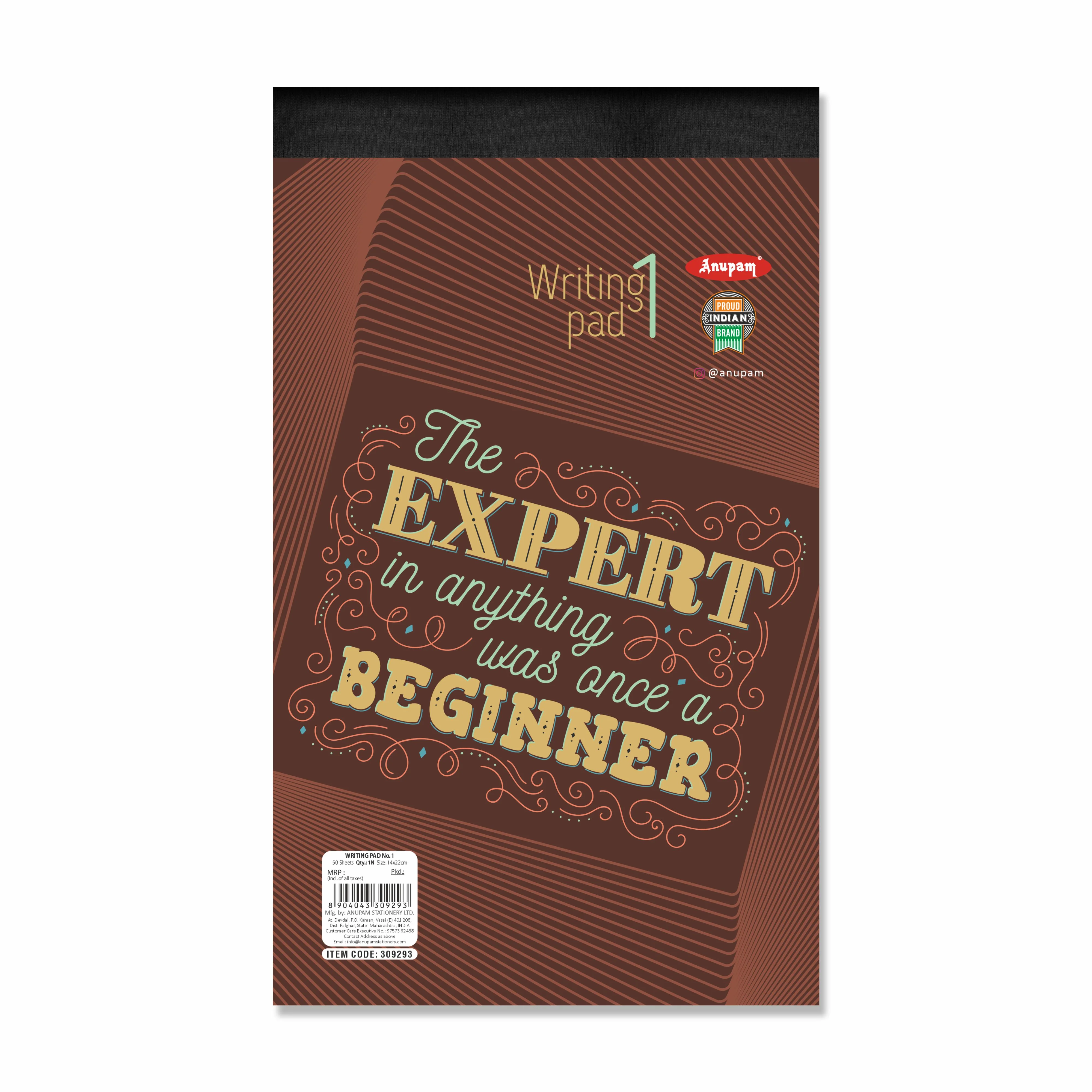 Anupam Writing Pad – Wide Ruled Lined Paper-80 GSM-Micro Perforated with Durable Cardboard Backing for School-College- Office - Image 11