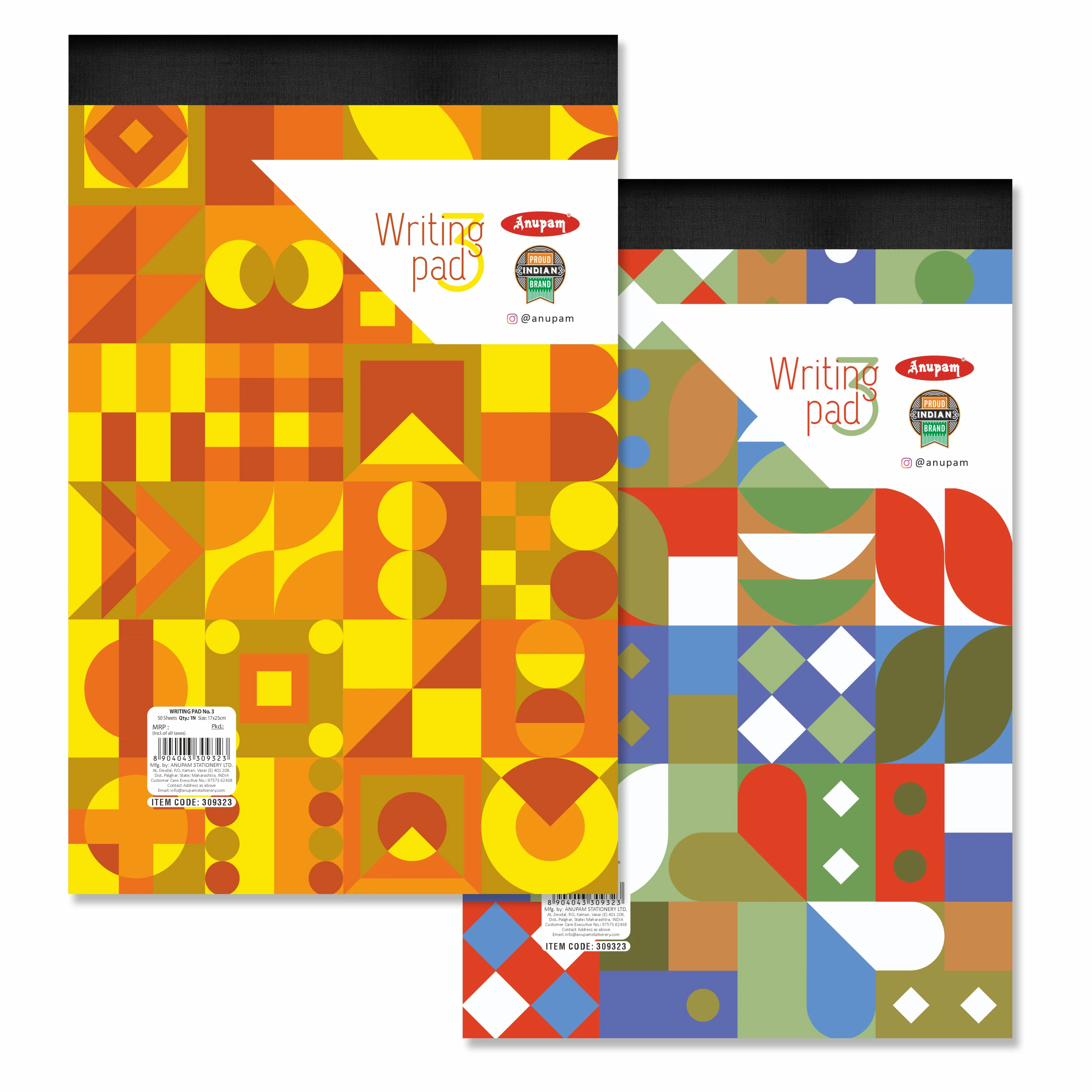 Anupam Writing Pad – Wide Ruled Lined Paper-80 GSM-Micro Perforated with Durable Cardboard Backing for School-College- Office - Image 14
