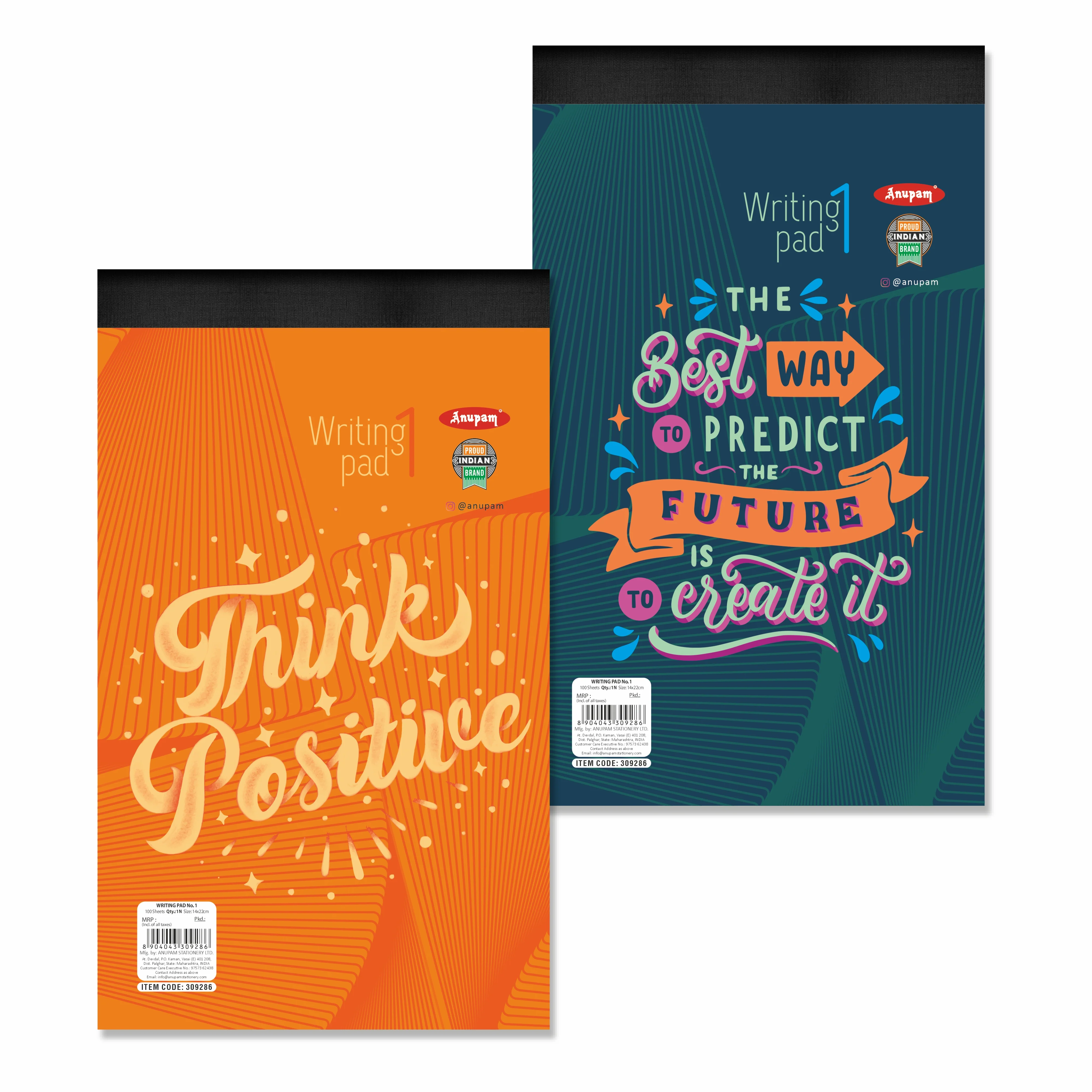 Anupam Writing Pad – Wide Ruled Lined Paper-80 GSM-Micro Perforated with Durable Cardboard Backing for School-College- Office - Image 32