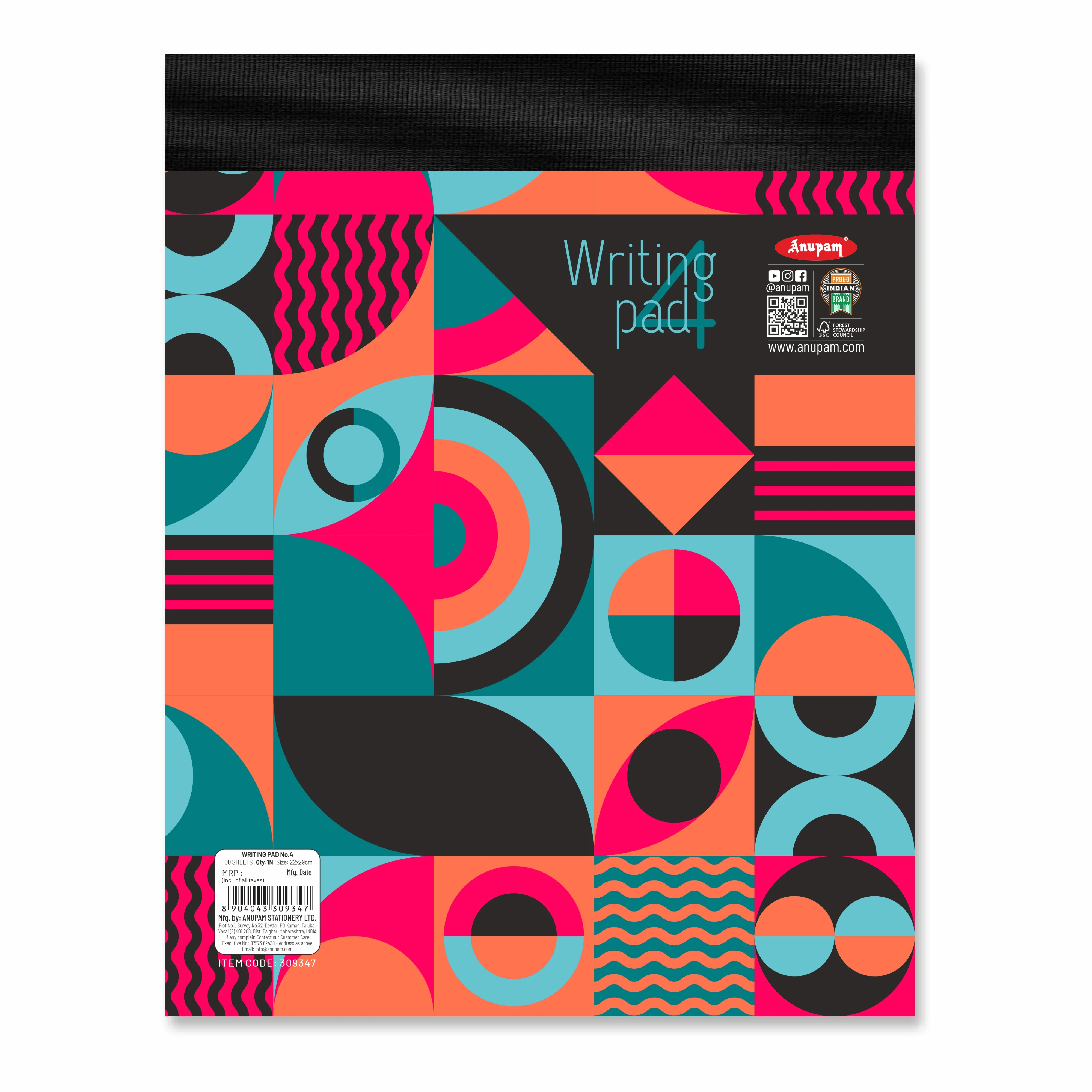 Anupam Writing Pad – Wide Ruled Lined Paper-80 GSM-Micro Perforated with Durable Cardboard Backing for School-College- Office - Image 41