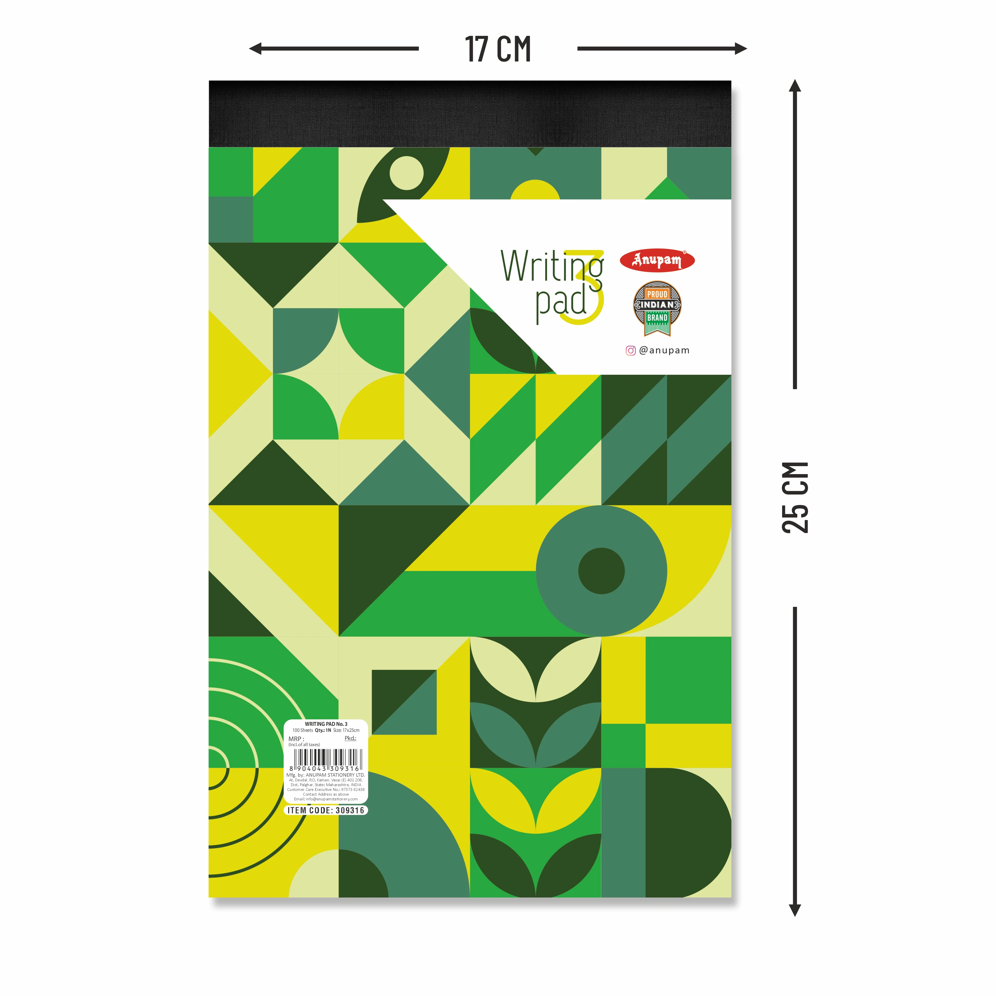 Anupam Writing Pad – Wide Ruled Lined Paper-80 GSM-Micro Perforated with Durable Cardboard Backing for School-College- Office - Image 51
