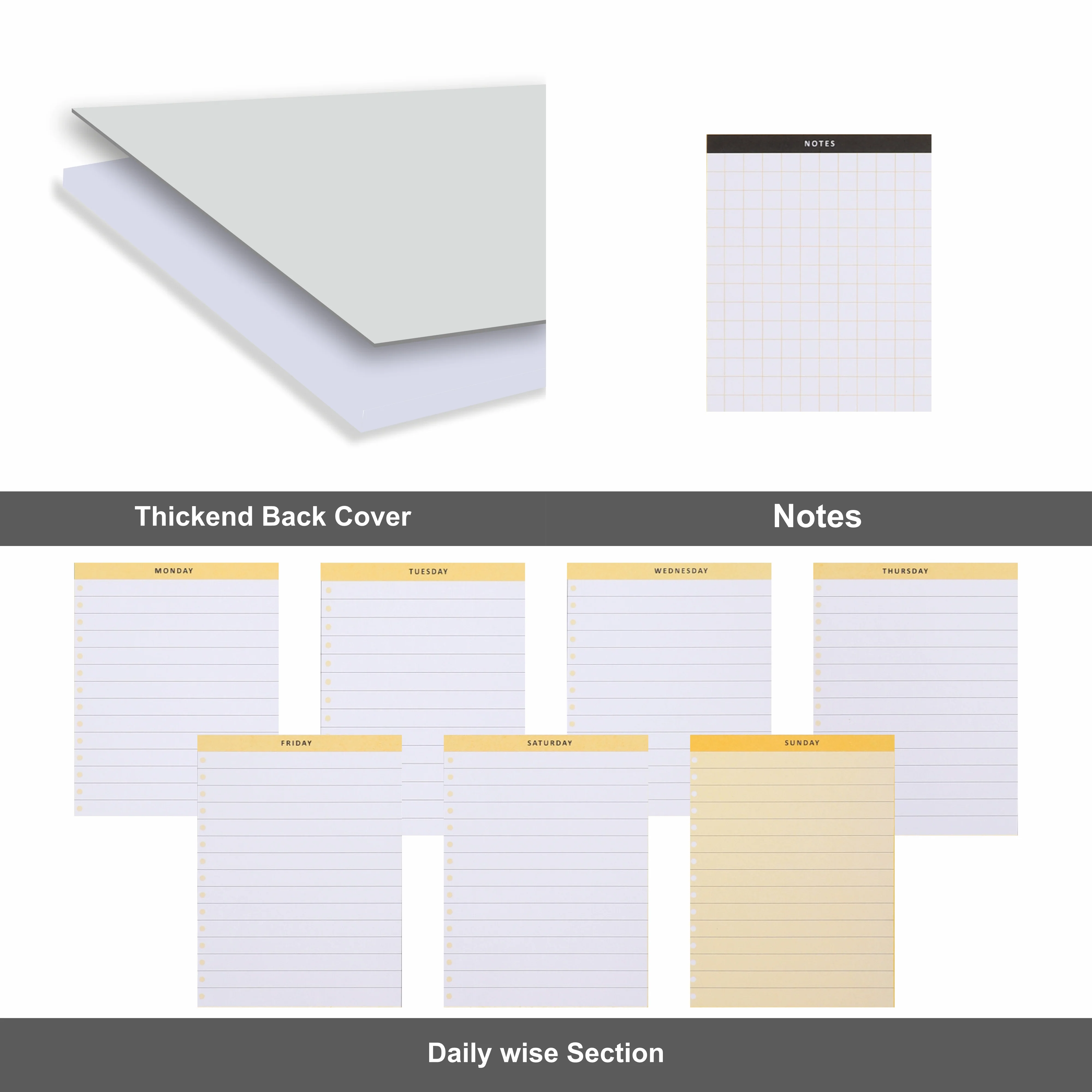 Anupam Weekly Planning Pad Desk Planner Notepad - A4 - 50 Sheets - Image 3