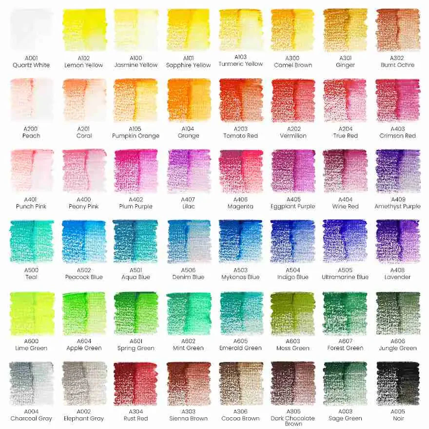 ARTEZA Classic Watercolour Coloured Pencils Set of 48 - Image 5