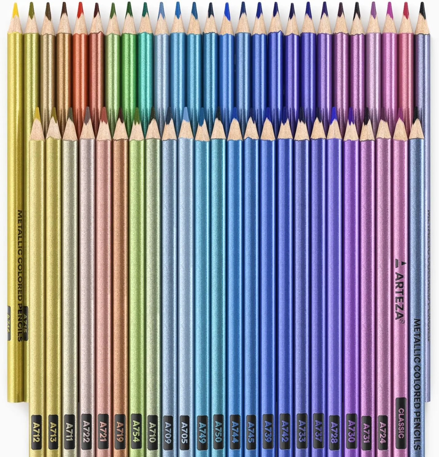 ARTEZA Colored Pencils Sets Of 50 Triangular Grip, Pre-Sharpened Pencils Set - Image 3