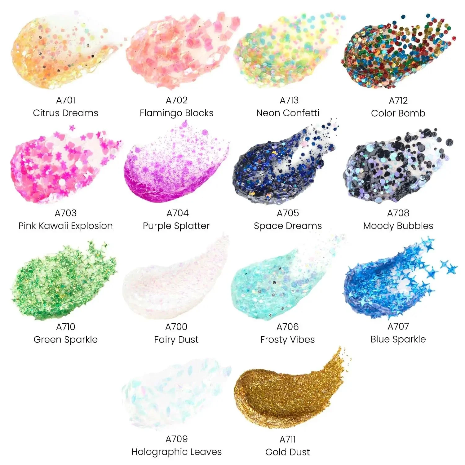 ARTEZA Premium Glitter Acrylic Paint Set of 14 - 60ml (Iridescent Colors Set) - Image 4