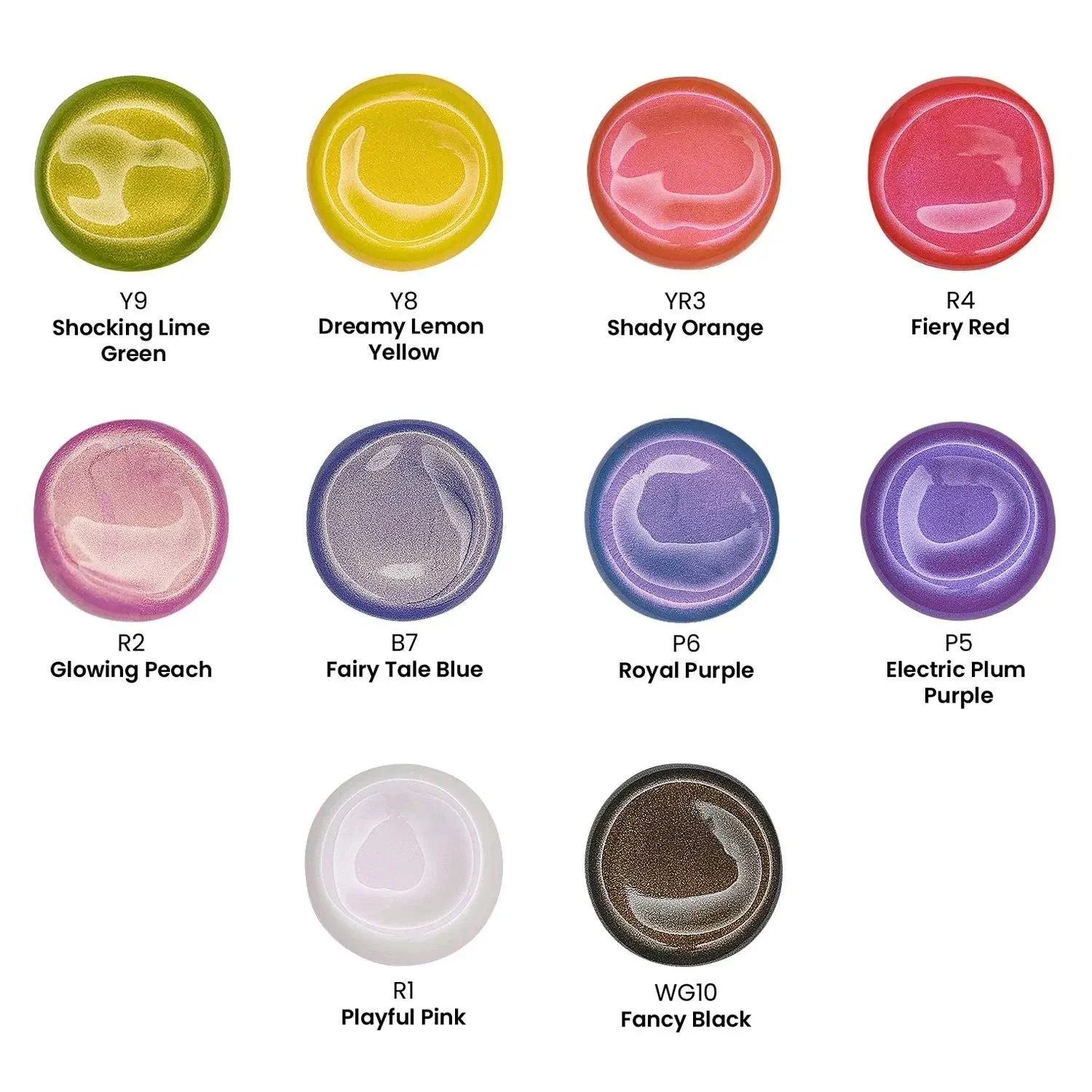 ARTEZA Premium Iridescent Acrylic Paint Set of 10 x 60ml - Image 4
