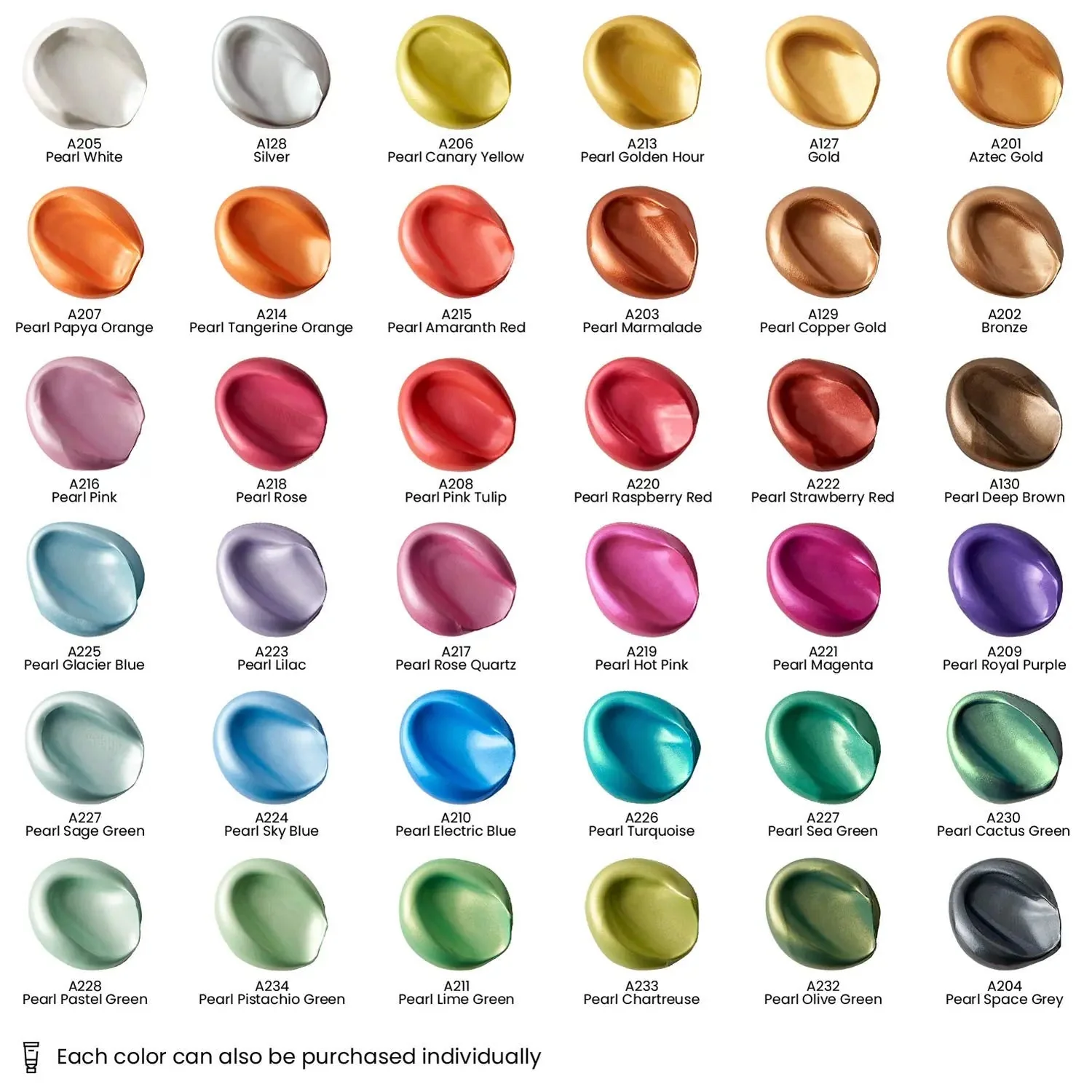 ARTEZA  Premium Metallic Acrylic Colours Set - 22ml - Image 7