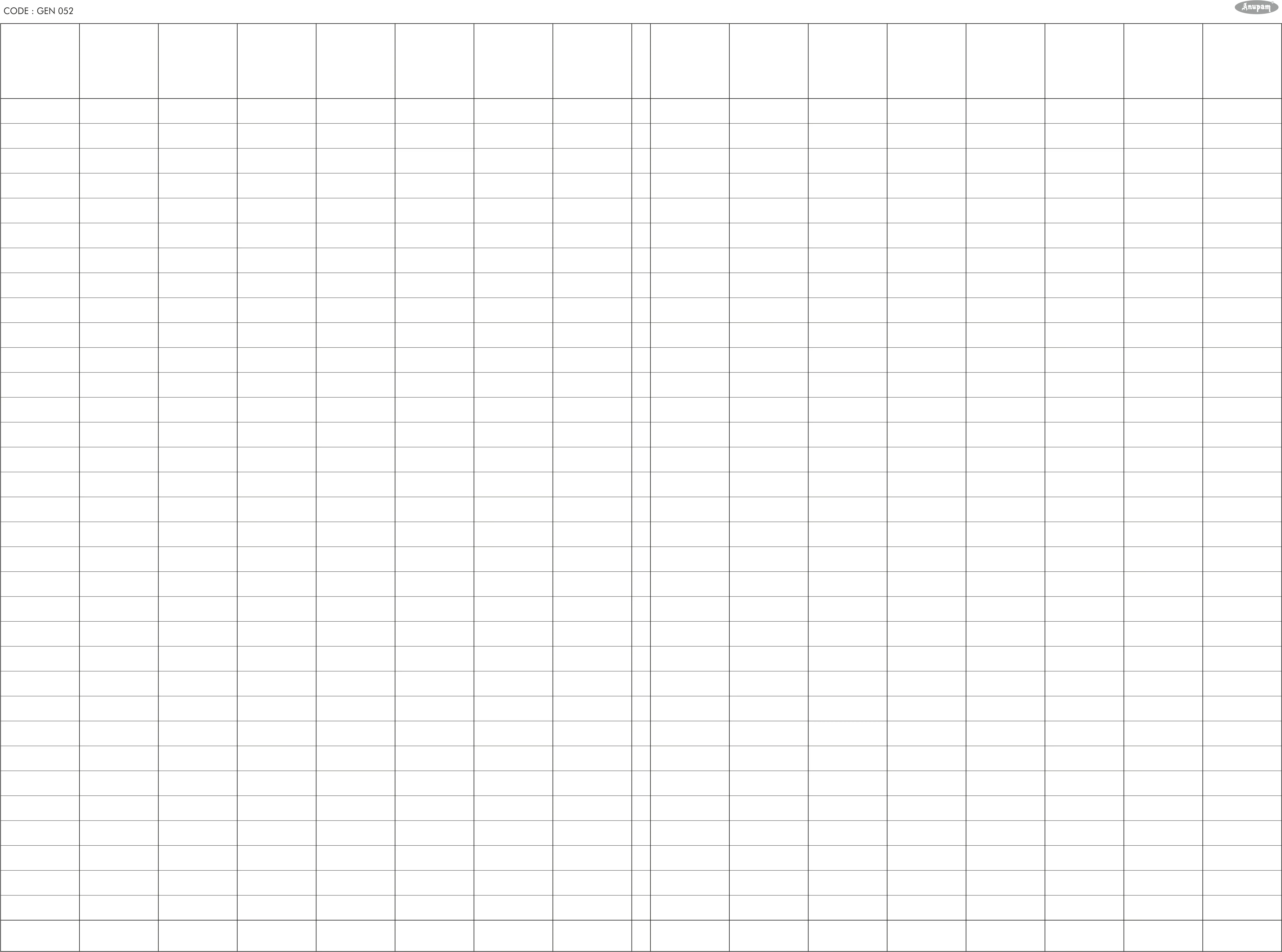 Anupam Eight Column Ledger Paper -100 GSM,-Hard Bound Cover for Long Durability-Warehouse and Factory (052) - Image 2