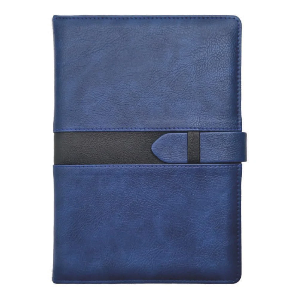 Anupam Posh Ruled Journal Notebook 192 Pages 80Gsm - Raw Leather Textured Dual PU Cover Sliding Loop Closure - Image 2
