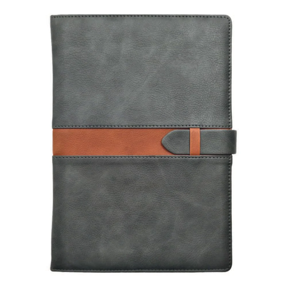 Anupam Posh Ruled Journal Notebook 192 Pages 80Gsm - Raw Leather Textured Dual PU Cover Sliding Loop Closure - Image 3