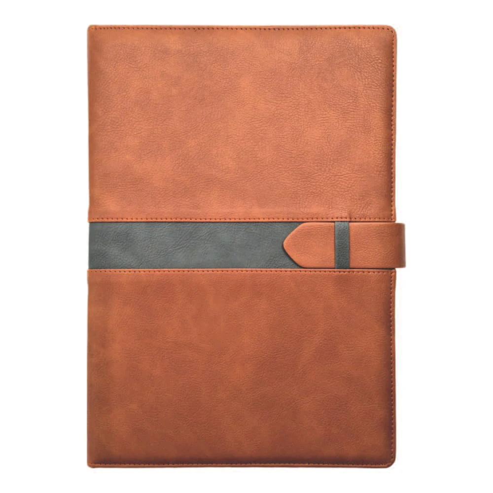Anupam Posh Ruled Journal Notebook 192 Pages 80Gsm - Raw Leather Textured Dual PU Cover Sliding Loop Closure - Image 4