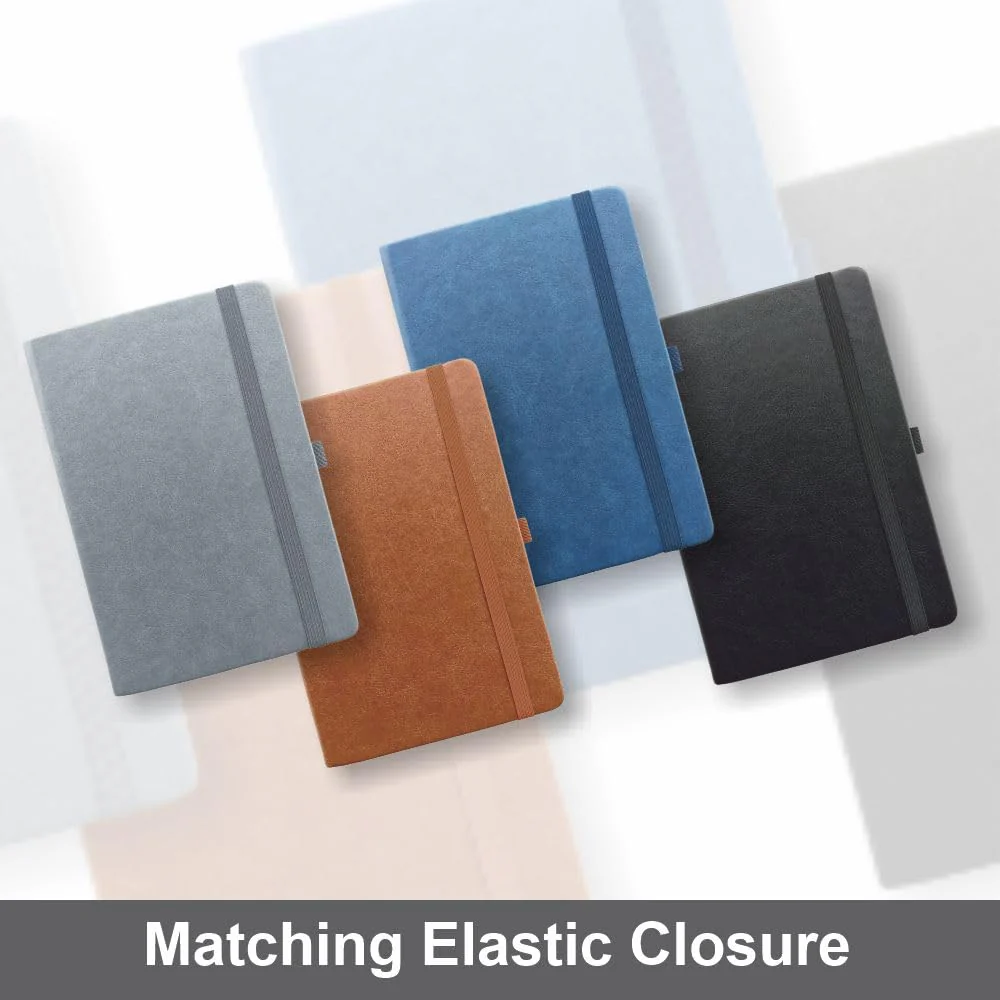 Anupam Primo A5 Ruled Journal Notebook 192 Pages 80Gsm Lined Notebook Raw Leather PU Cover - Image 5