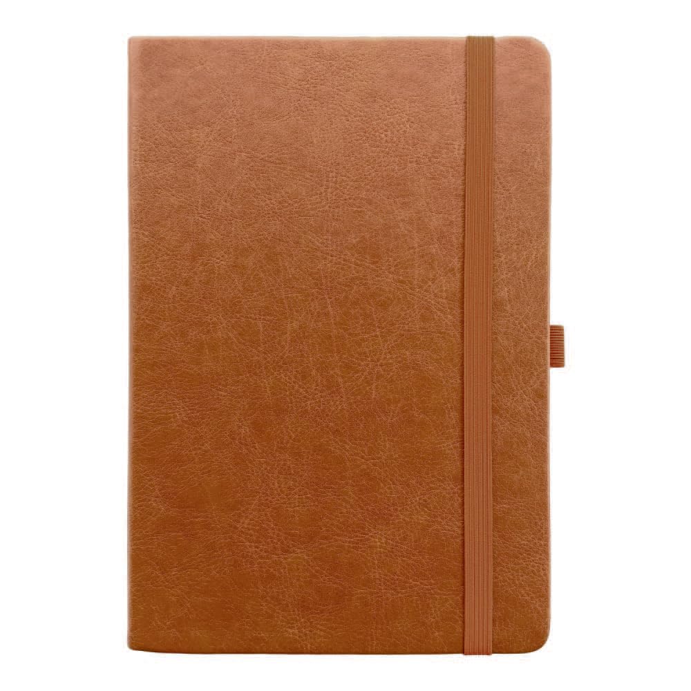 Anupam Primo A5 Ruled Journal Notebook 192 Pages 80Gsm Lined Notebook Raw Leather PU Cover - Image 9
